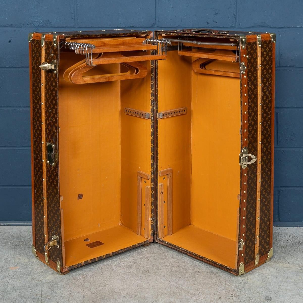 20th Century Louis Vuitton Wardrobe Trunk In Monogram Canvas, France C.1930 photo furniture