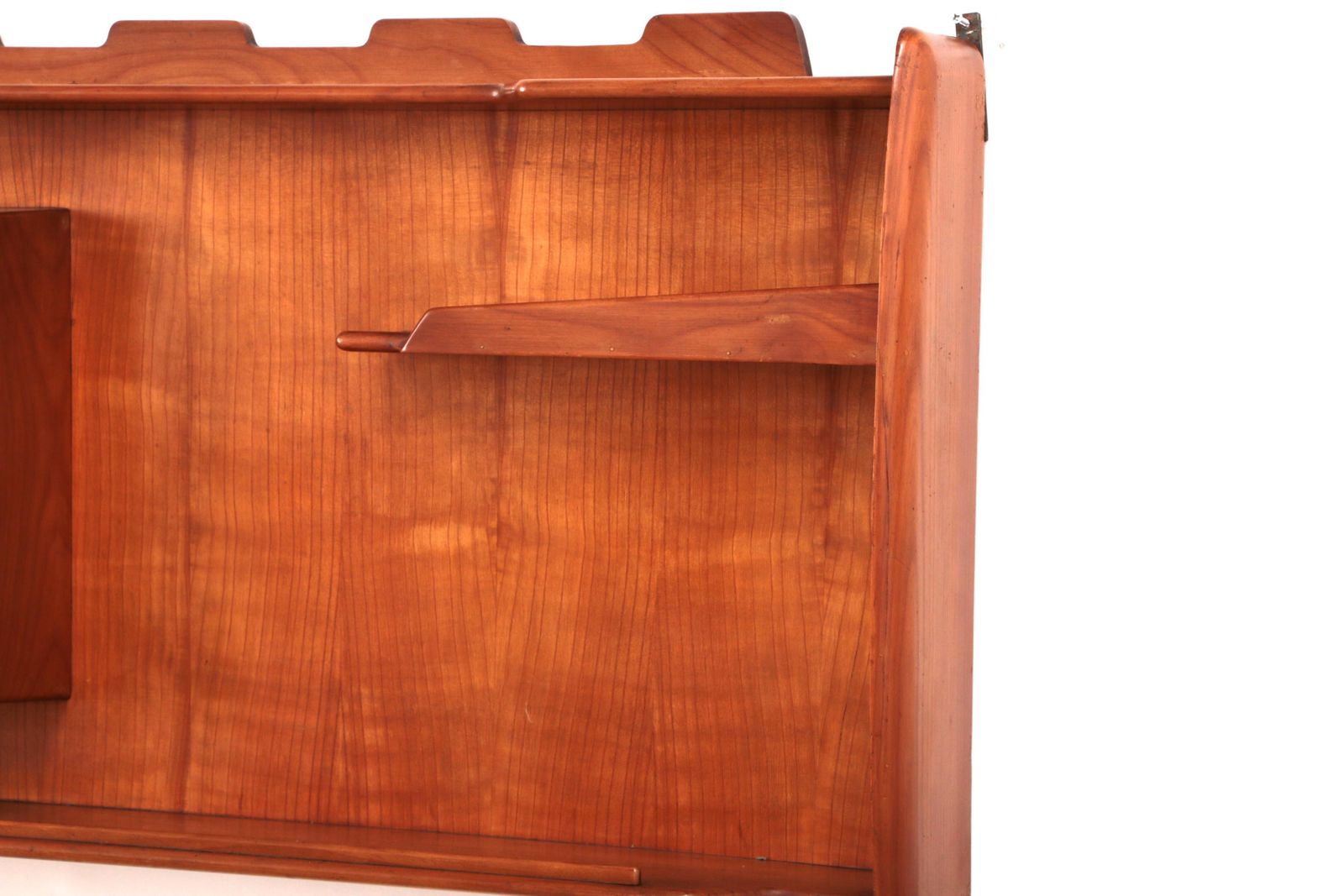 820.0 Italian Handmade Walnut Wall Cabinet, Vintage 1960s, 100cm Wide photo