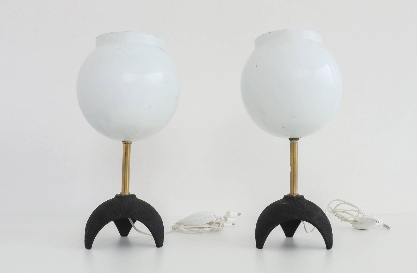 Set van 2 Mid-Century Tafellampen in Stilnovo-stijl photo Verlichting