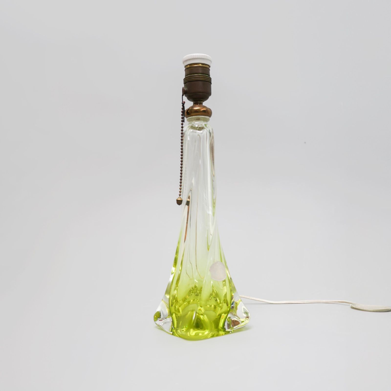 Lampe de table vintage Val Saint Lambert en cristal photo Luminaires