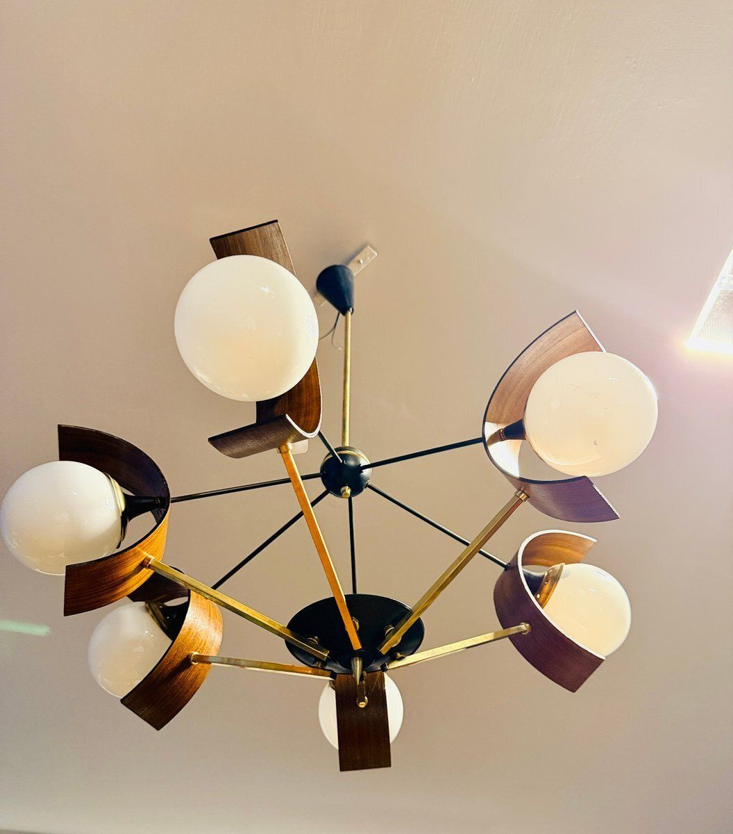 Space Age Chandelier From Stilnovo Milano, 1950 photo 2143.0