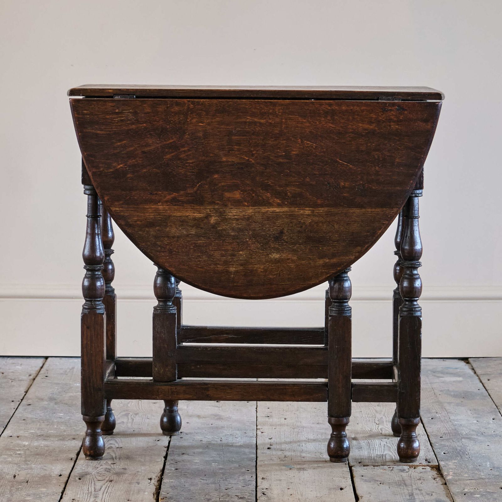 Small Oak Gateleg Table, 1800s photo vintage
