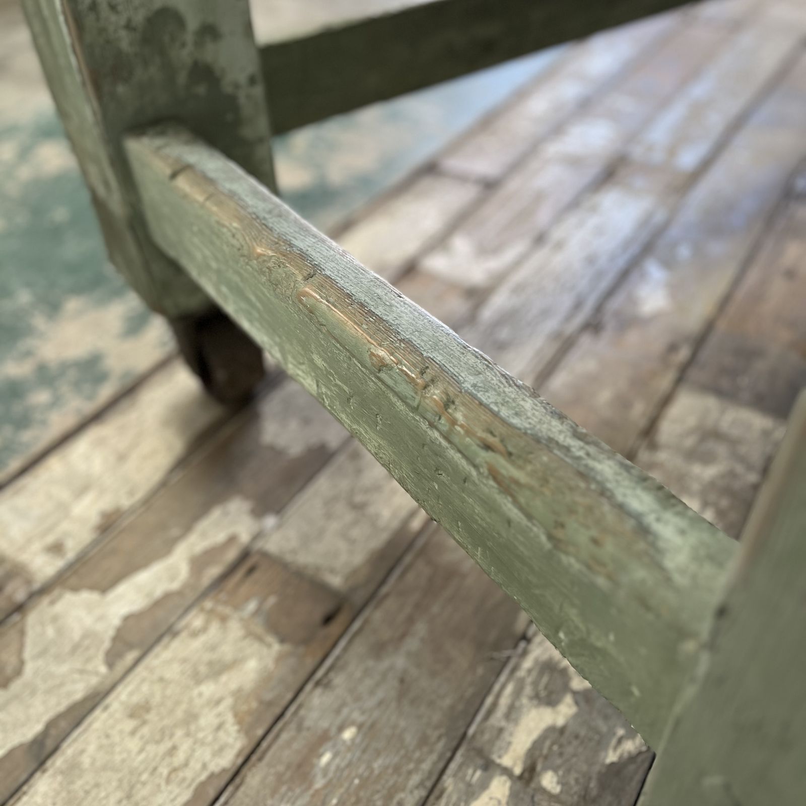 Furniture Antique Pine Kitchen Prep Table photo