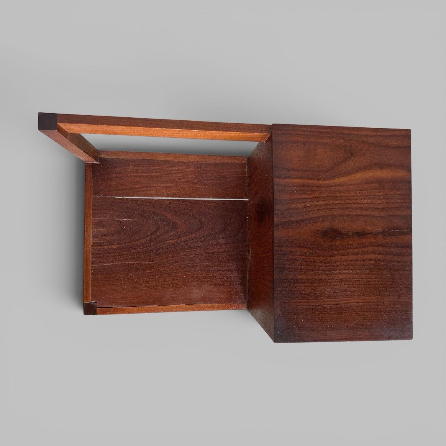Mid Century Solid Teak Hall Bench / Telephone Seat photo vinterior