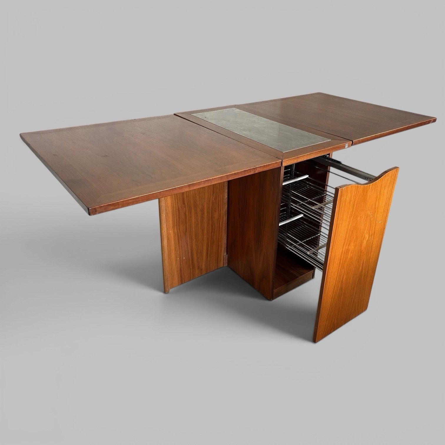 Skovby Danish Teak Drop Leaf Dining Table With Storage photo Furniture