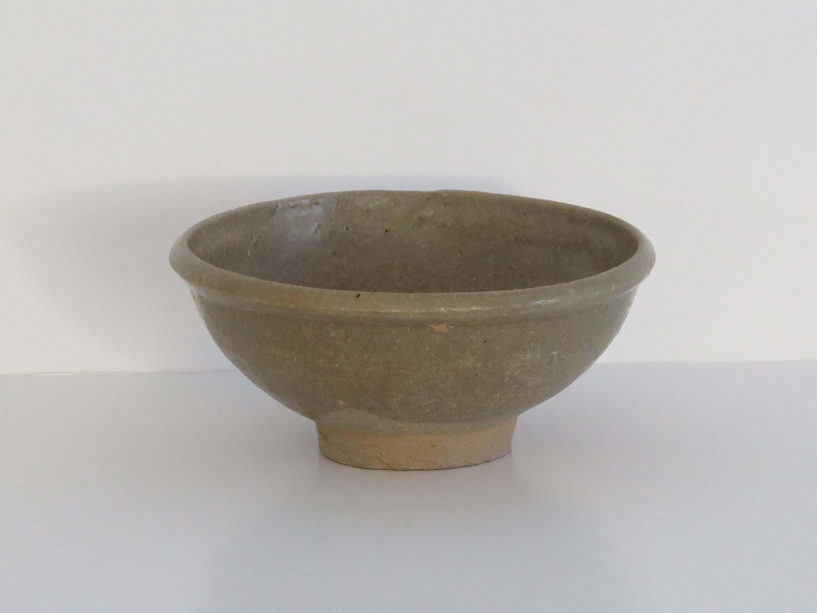 Chinese Export Longquan Celadon Bowl, Antique Stoneware, Circa 1400 photo vinterior