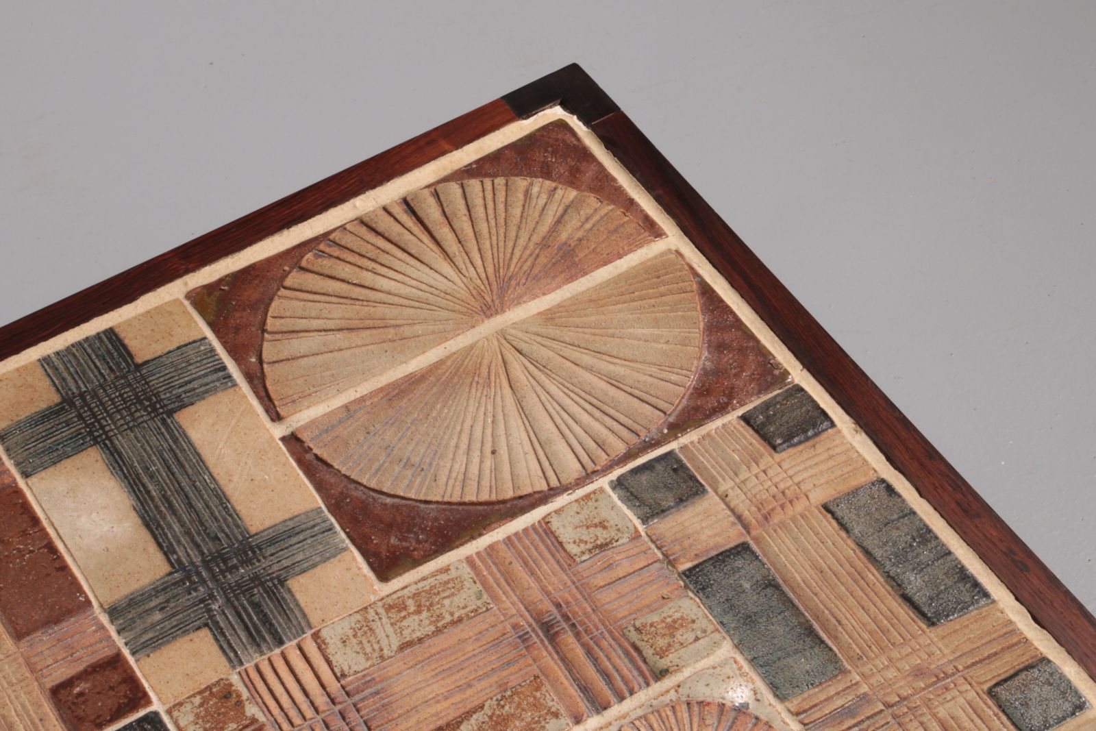 Tue Poulsen Square Tile Top Coffee Table Of Wengé By Erik Wørts Danmark 1960s photo vintage