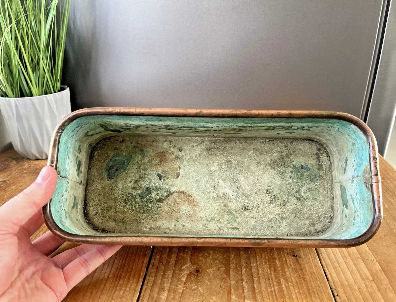 69.0 Antique Victorian Copper Windowsill Flower Trough Brass Lion Planter Not Vintage photo