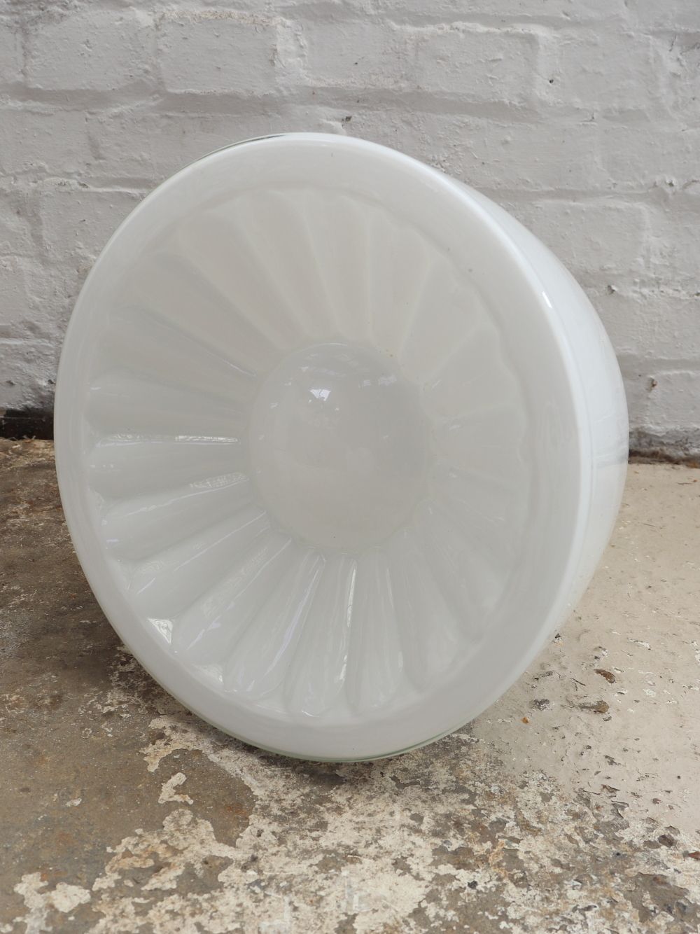 Beautiful Vintage Czech Opaline Sunburst Pendant Light photo 275.0
