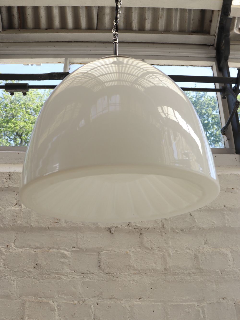 Beautiful Vintage Czech Opaline Sunburst Pendant Light photo buy