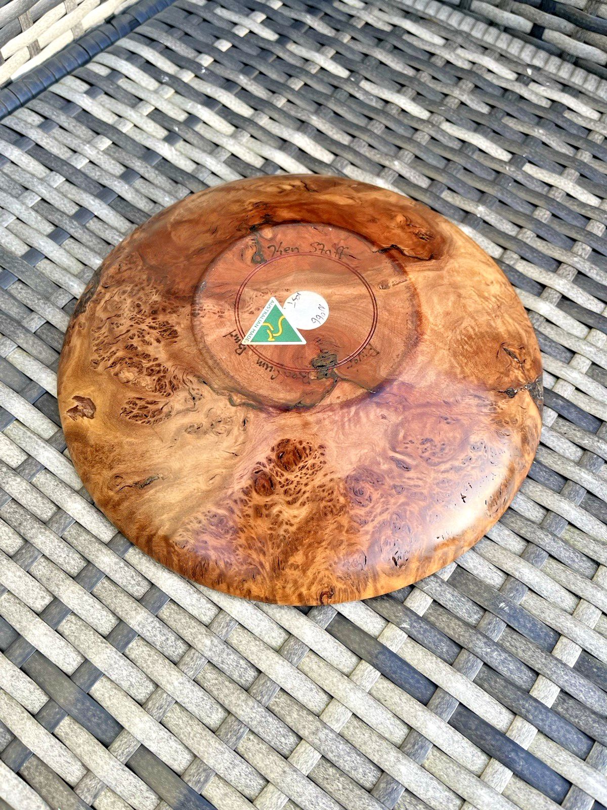 Vintage River Red Gum Burl Ken Staff Australia Burr Wood Treen Live Edge Bowl photo buy