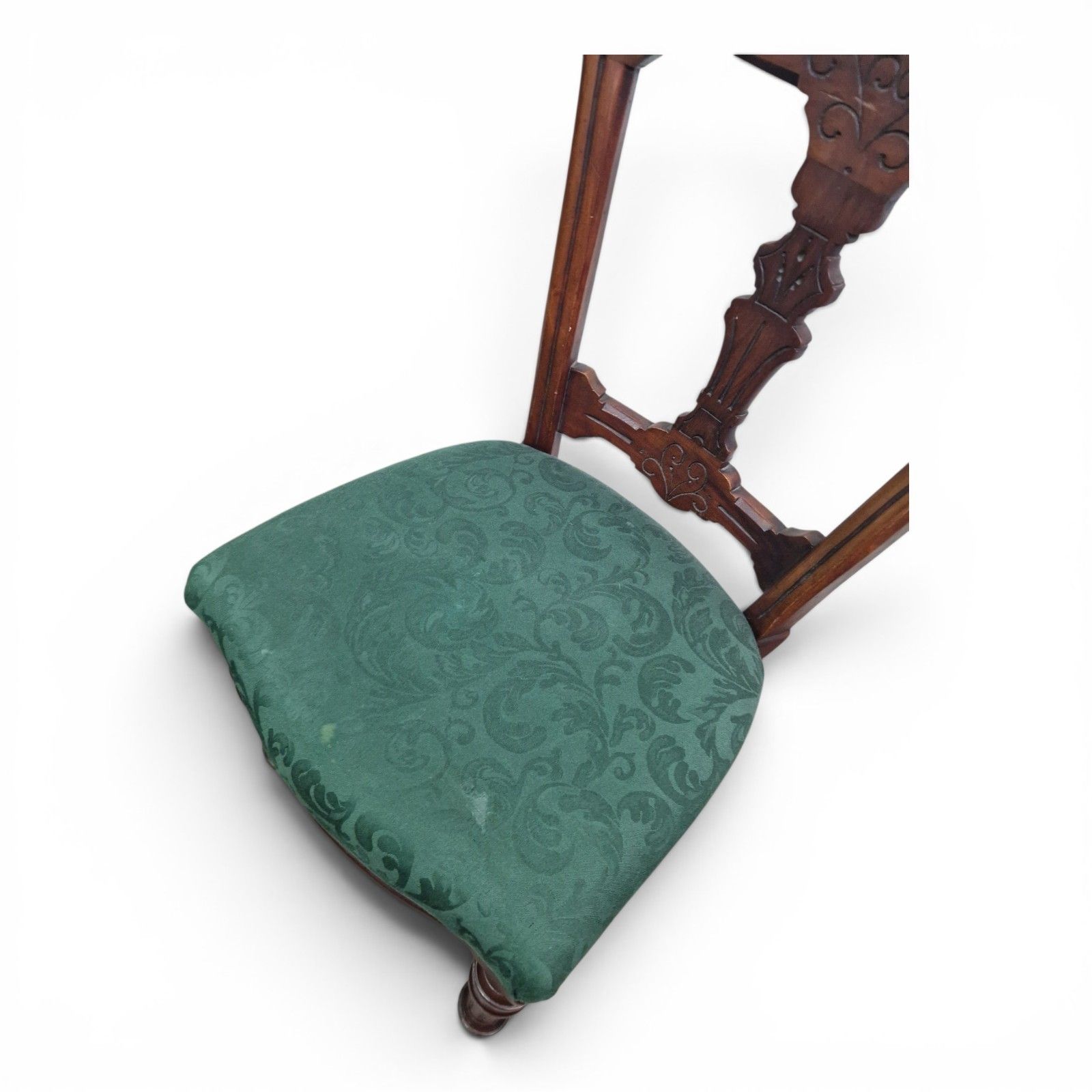 Antique Victorian Reilly Patent Dining Chair Carved Mahogany Hall Side Chair photo buy