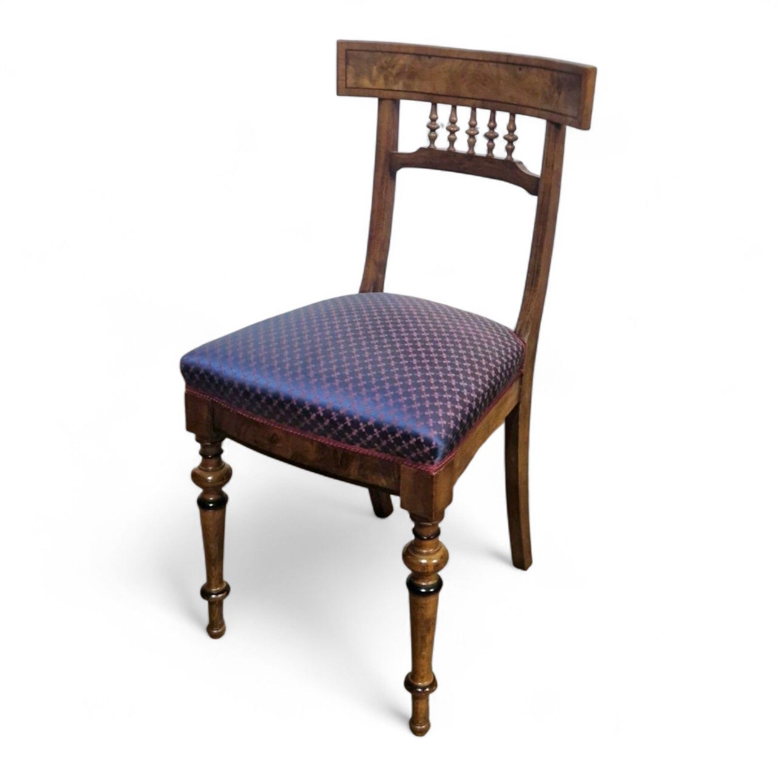 photo furniture Antique Walnut Bedroom Chair Spindle Back Hall Chair Dressing Table Seat