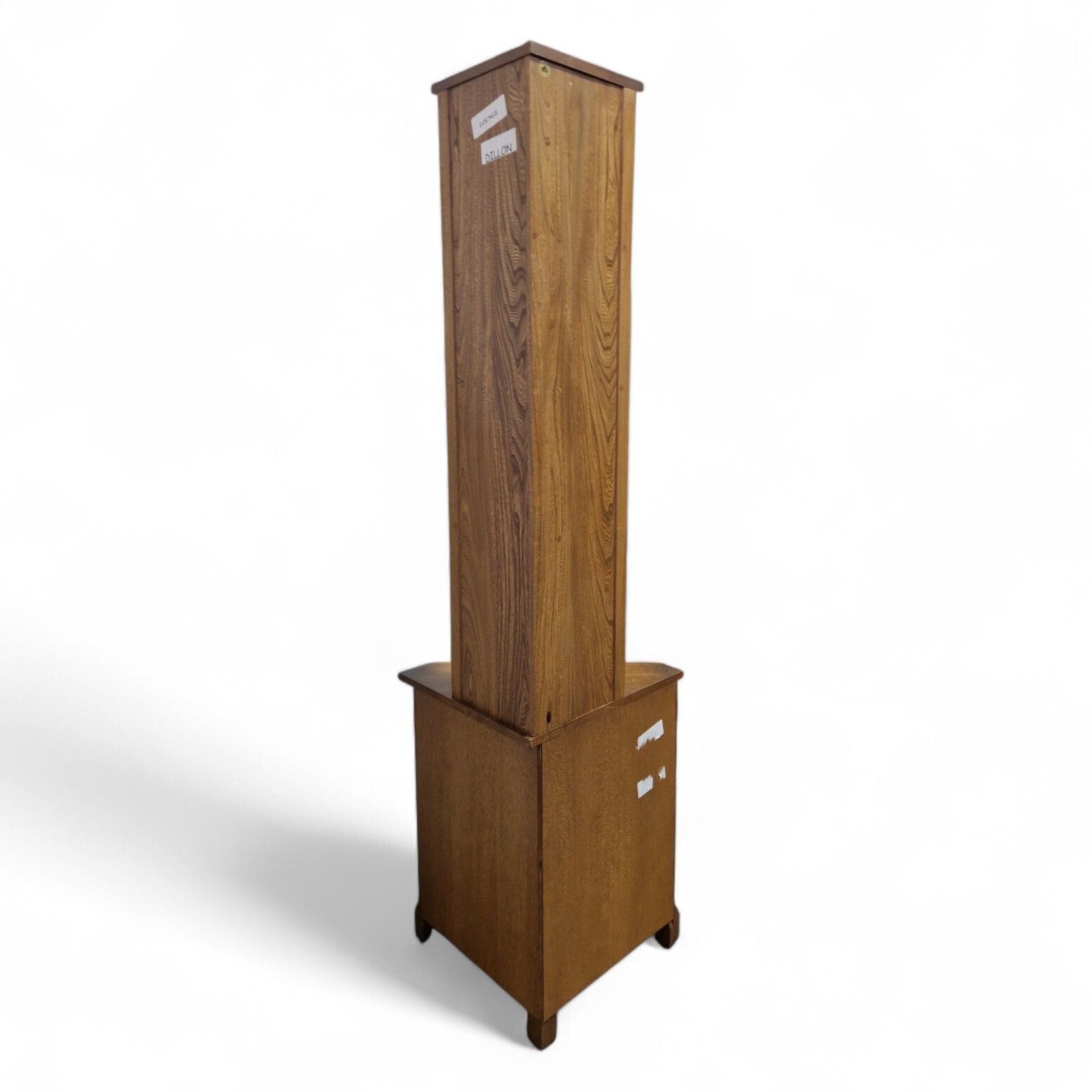 photo buy Vintage Ercol Elm Corner Cabinet Cupboard Display Shelves Storage Unit 1 Of Pair