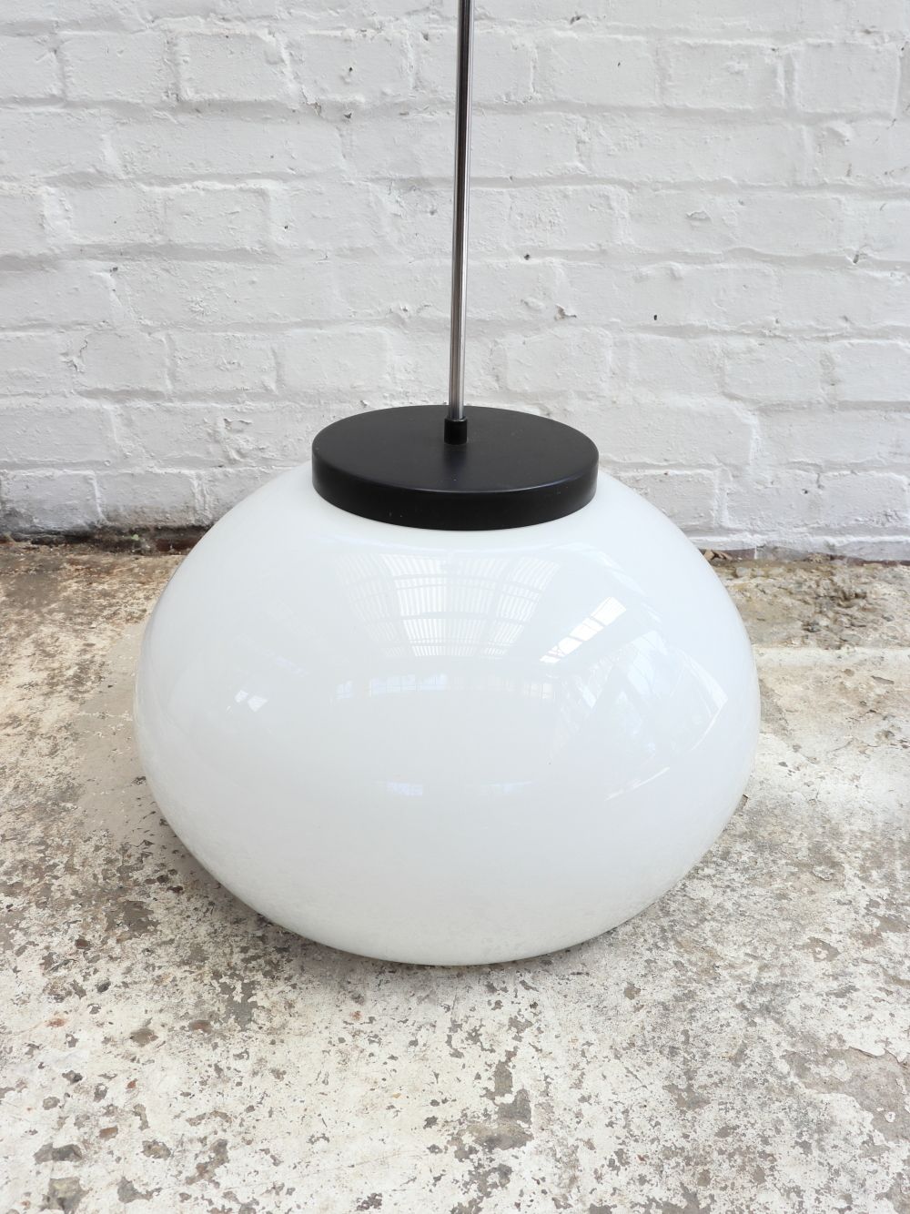 Beautiful Extra Large Vintage Opaline Pendant Light photo for sale