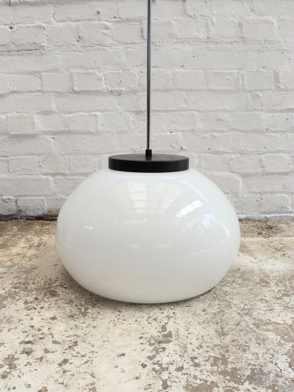 Beautiful Extra Large Vintage Opaline Pendant Light photo buy