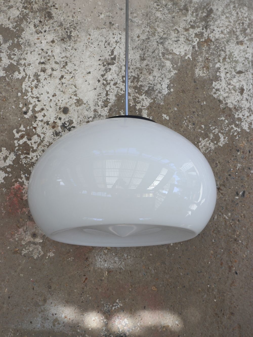 Beautiful Extra Large Vintage Opaline Pendant Light photo vintage