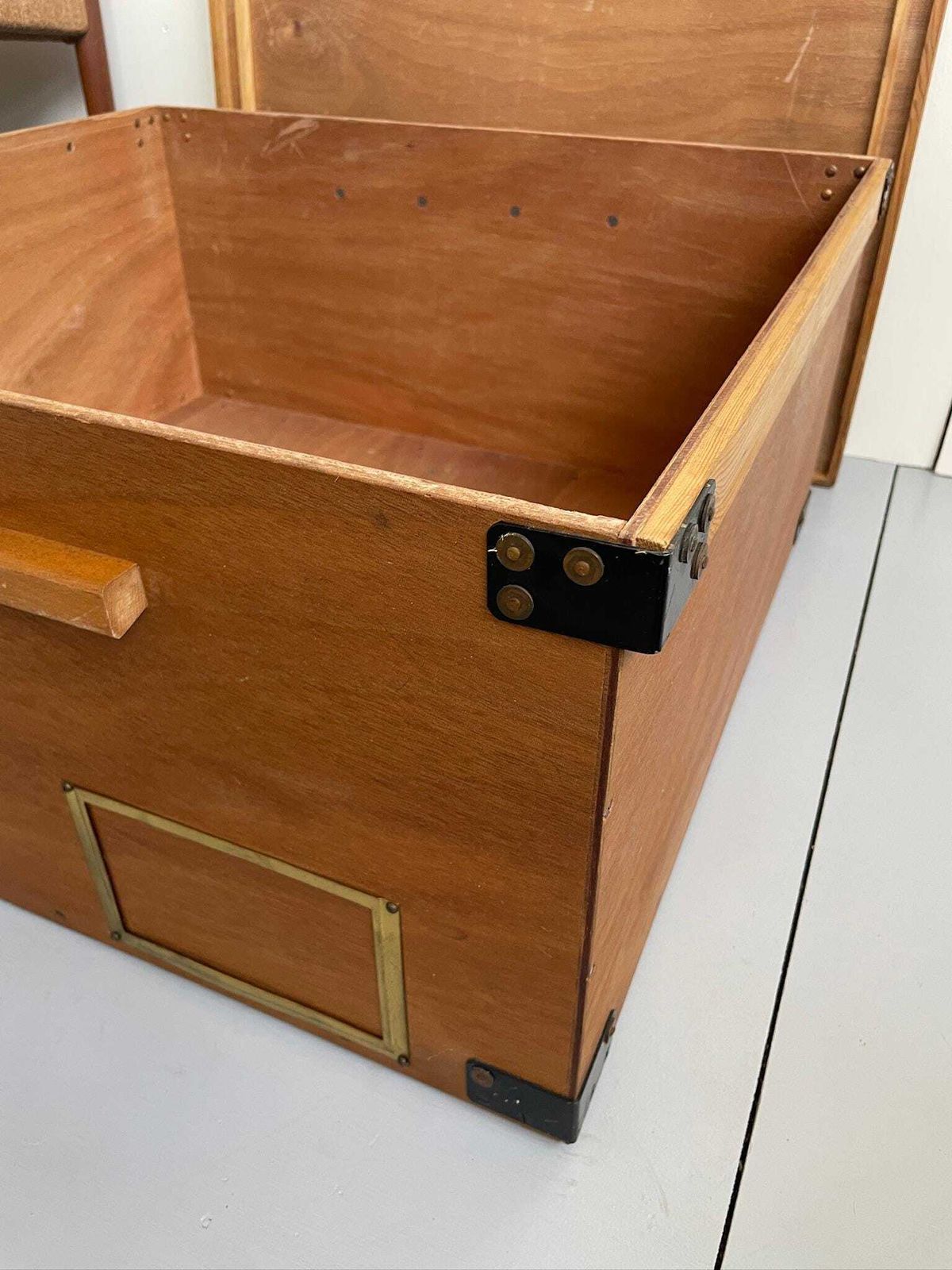 Mid Century Modern Wooden Storage Box: British Museum Artifact, 1962 photo Furniture