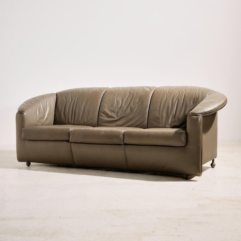 Aura Leather Sofa Set By Paolo Piva For Wittmann, 1980s, Set Of 3 photo for sale