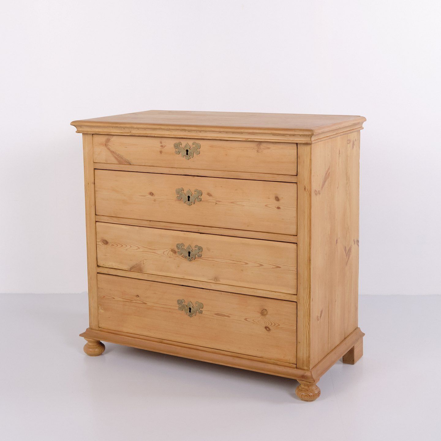 Chest Of Drawers In Solid Pine With 4 Drawers, 1920s photo for sale