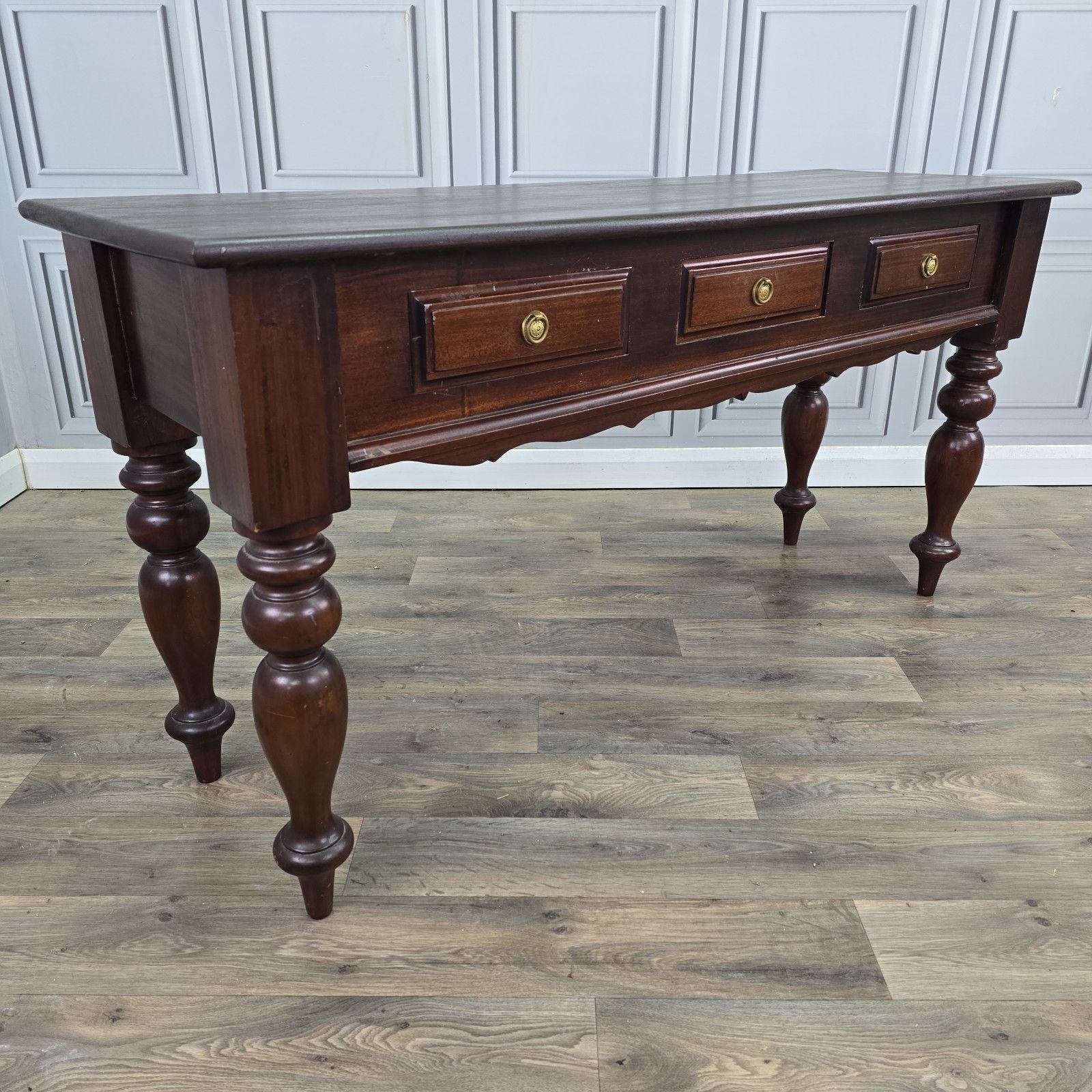 Antique Style Console Table Serving Hall Table Writing Desk Colonial Mahogany photo furniture