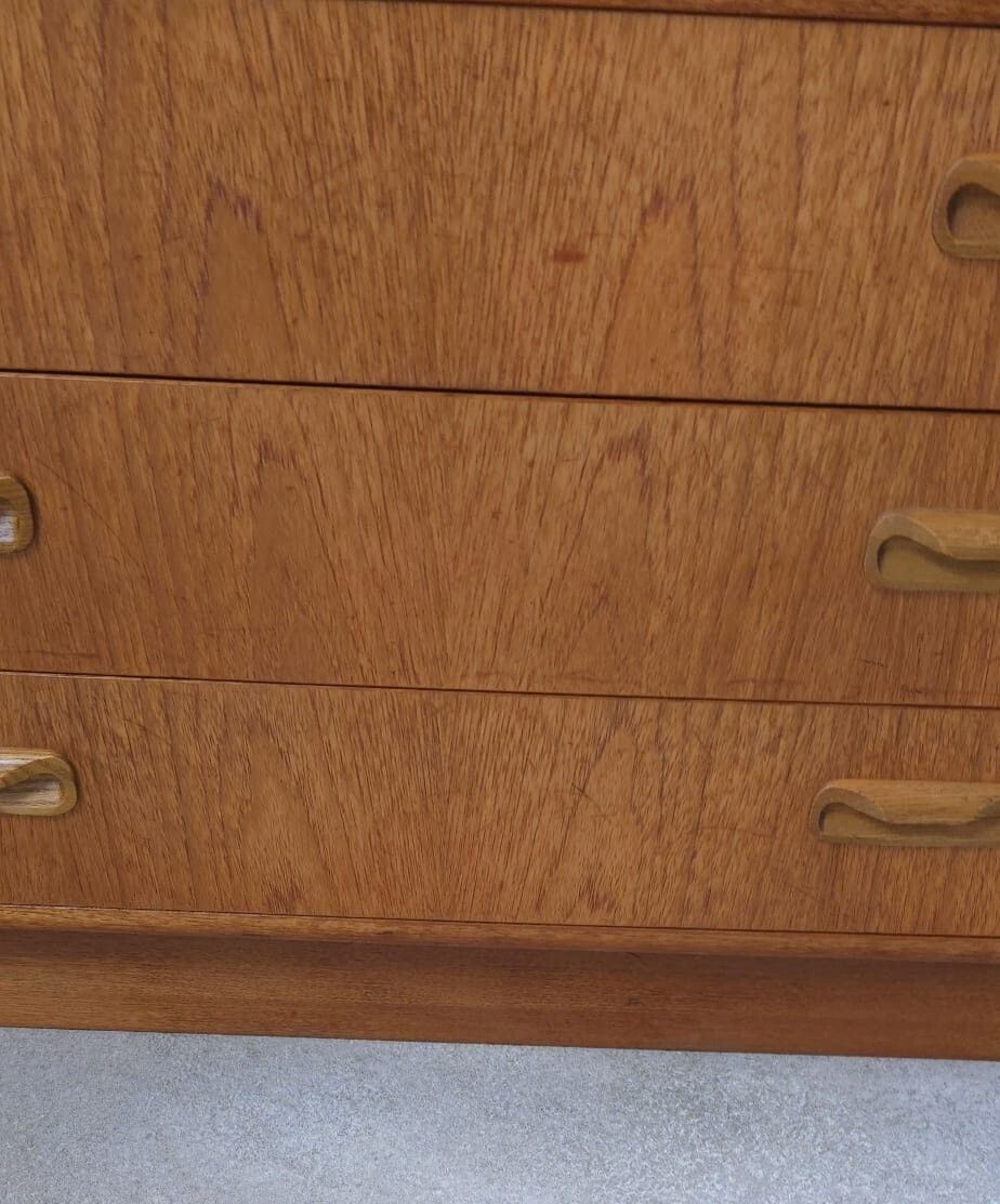 Mid Century G Plan Fresco Teak Chest Of Drawers 3 Drawer Chest photo vintage