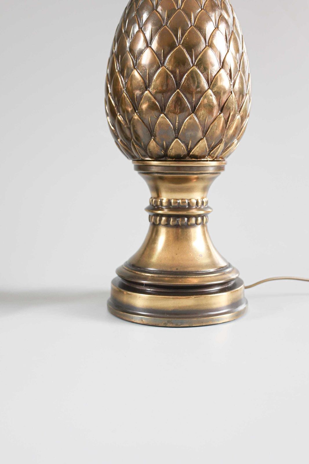 Set Of Two Deknudt 'Pineapple' Table Lamps, Brass, 1970s, 1980s. photo for sale