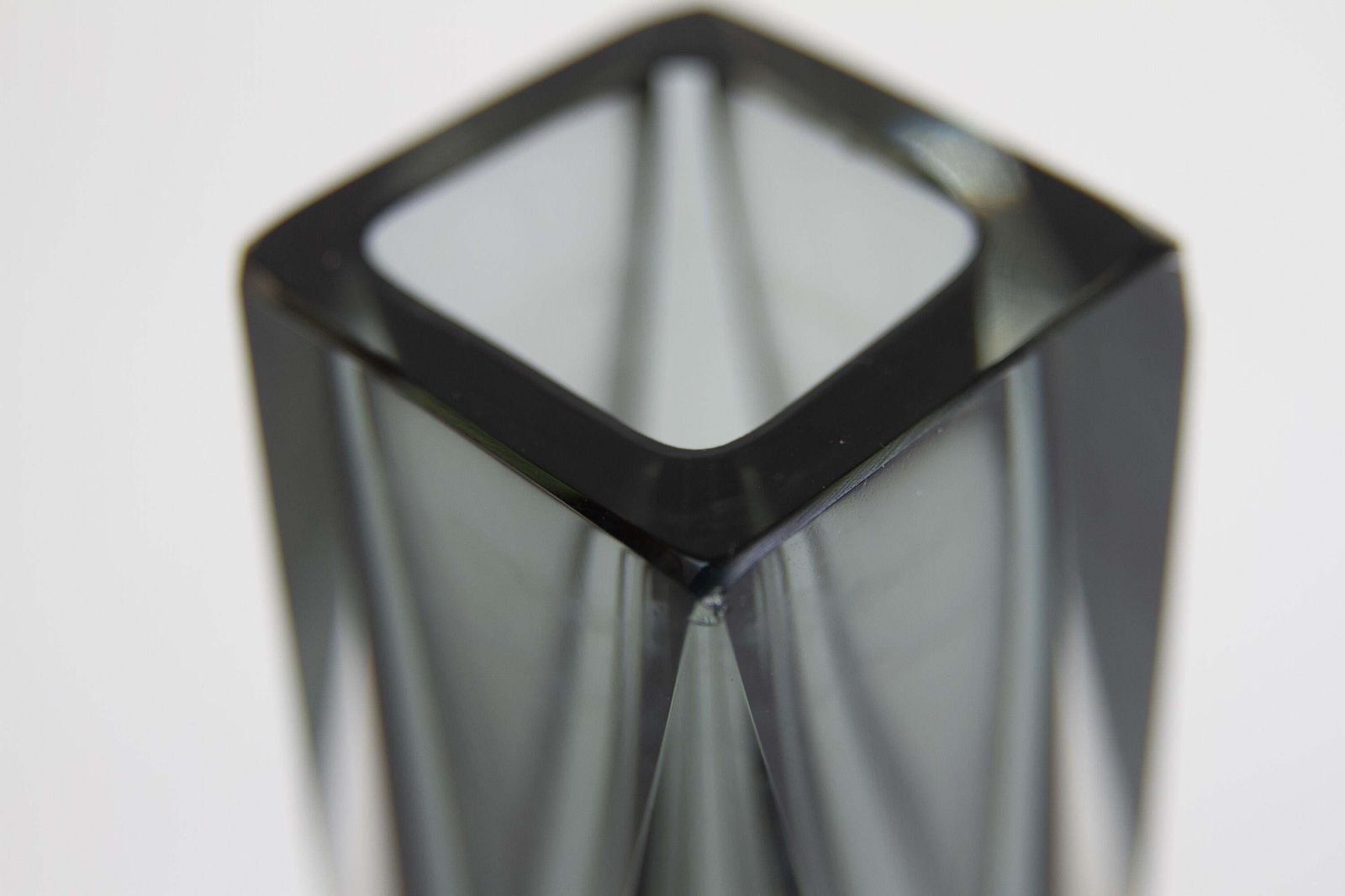 Italian Murano Faceted Sommerso Glass Vase, 1970s. photo buy