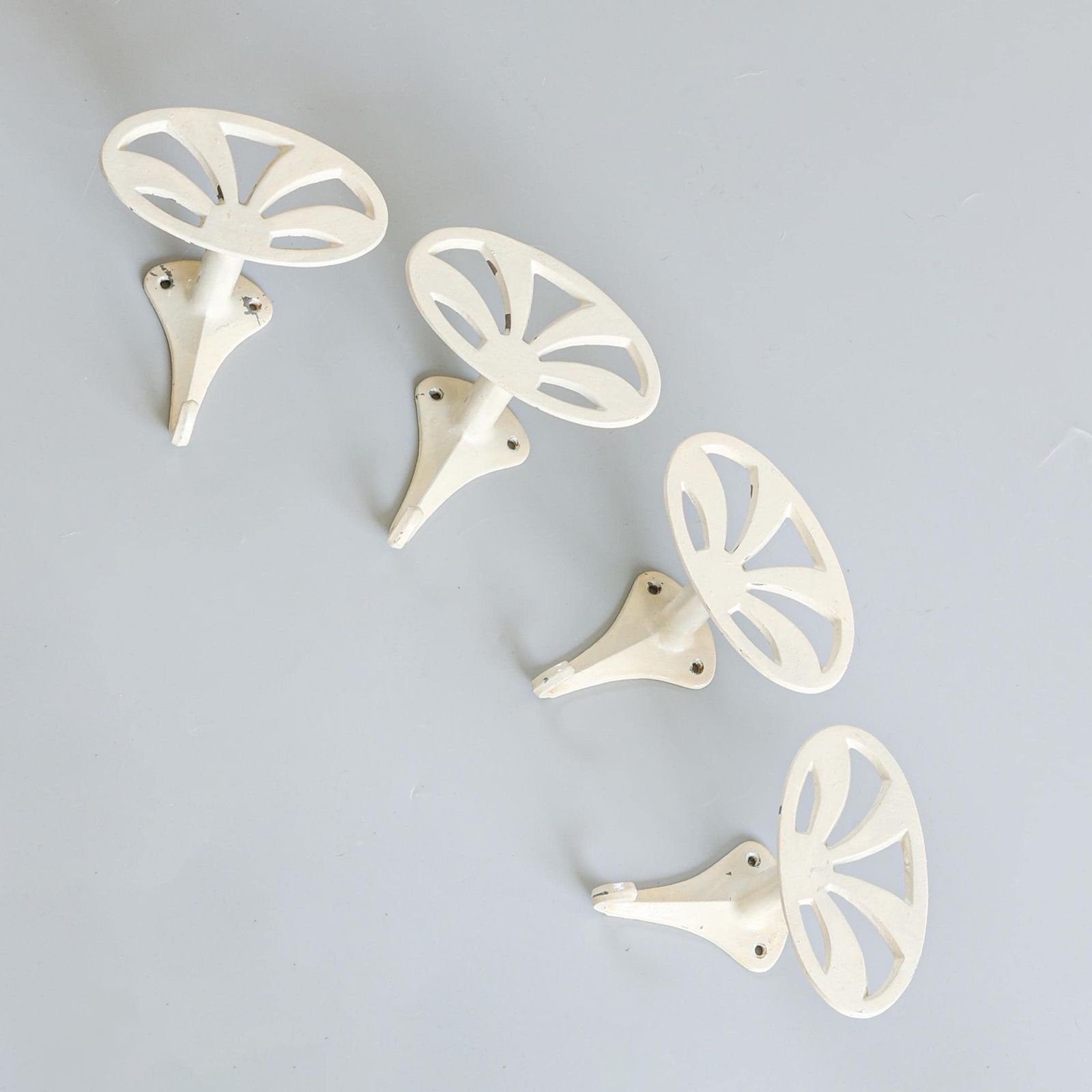 Art Deco Cast Iron Coat Hooks, Set Of 4, 1930s–1940s photo Furniture