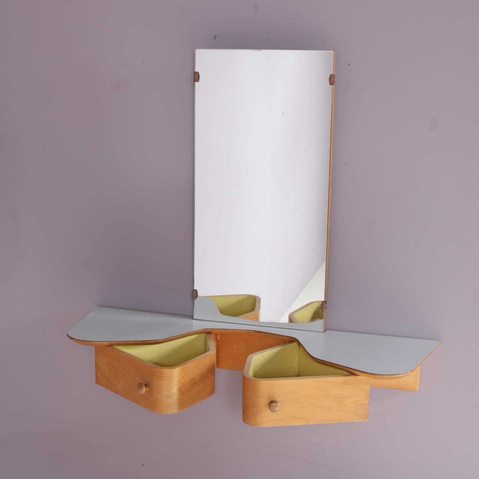 1950s Dressing Table With Mirror Wall Mounted Eb 05 Pastoe Nl photo 456.0