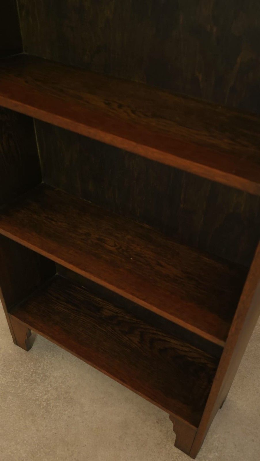 Antique Oak Arts & Crafts  Bookcase Small Bookshelf photo vinterior