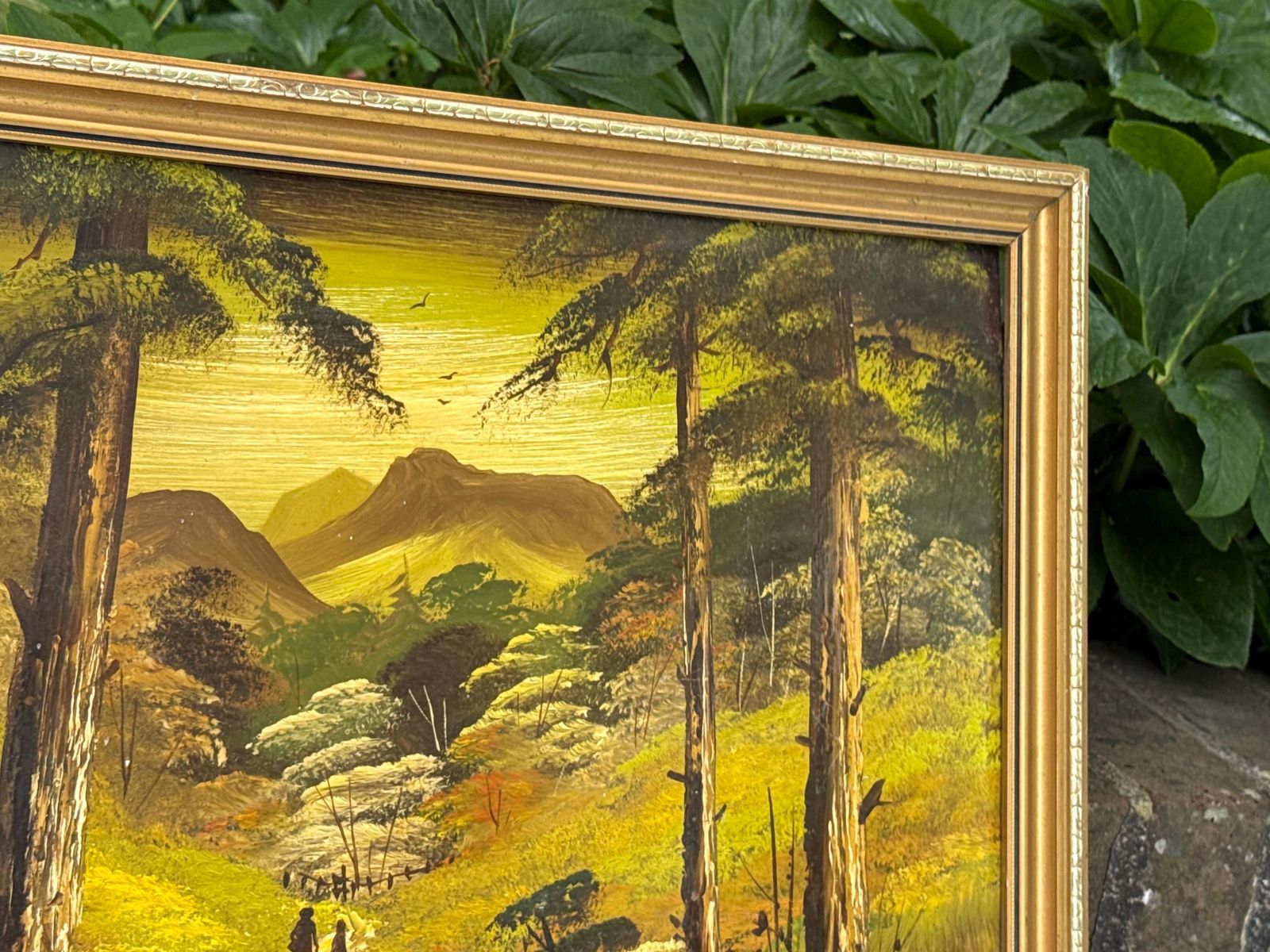 Vintage Original Oil Painting On Board By Nick Tomlinson, Woodland Landscape – Framed 1980s Wall Art photo buy