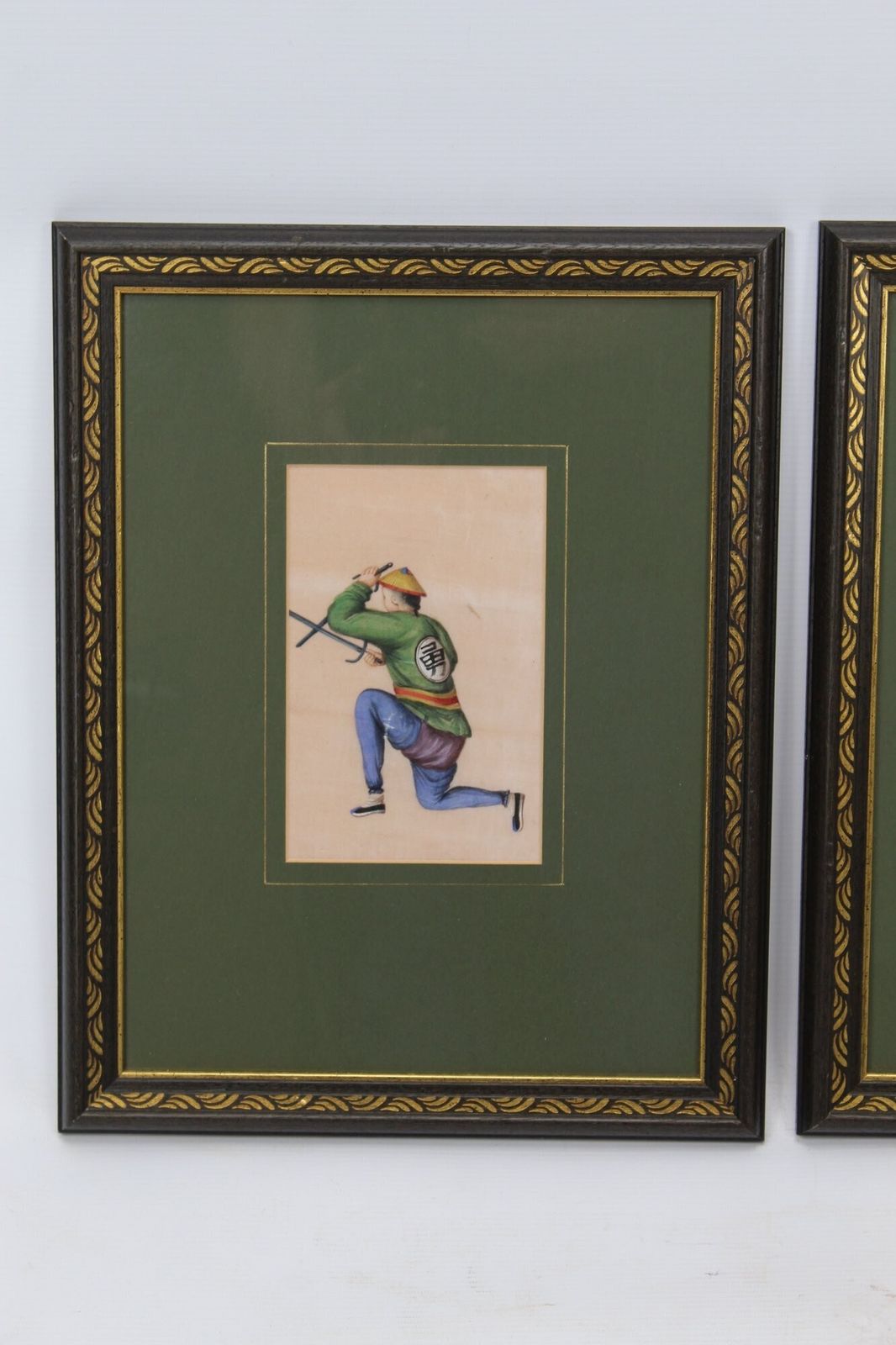 Small Pair Antique Chinese Watercolours photo furniture
