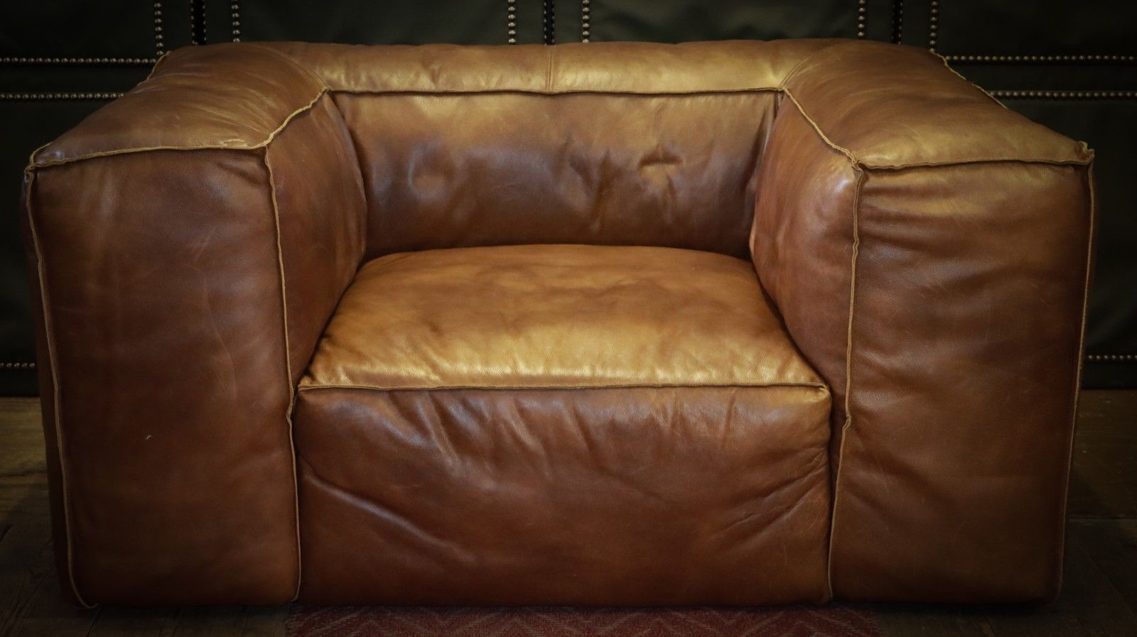 Stunning Timothy Oulton Scruffy Sofa Armchair Set In Vegabond Brown Leather 🚚 photo 4750.0