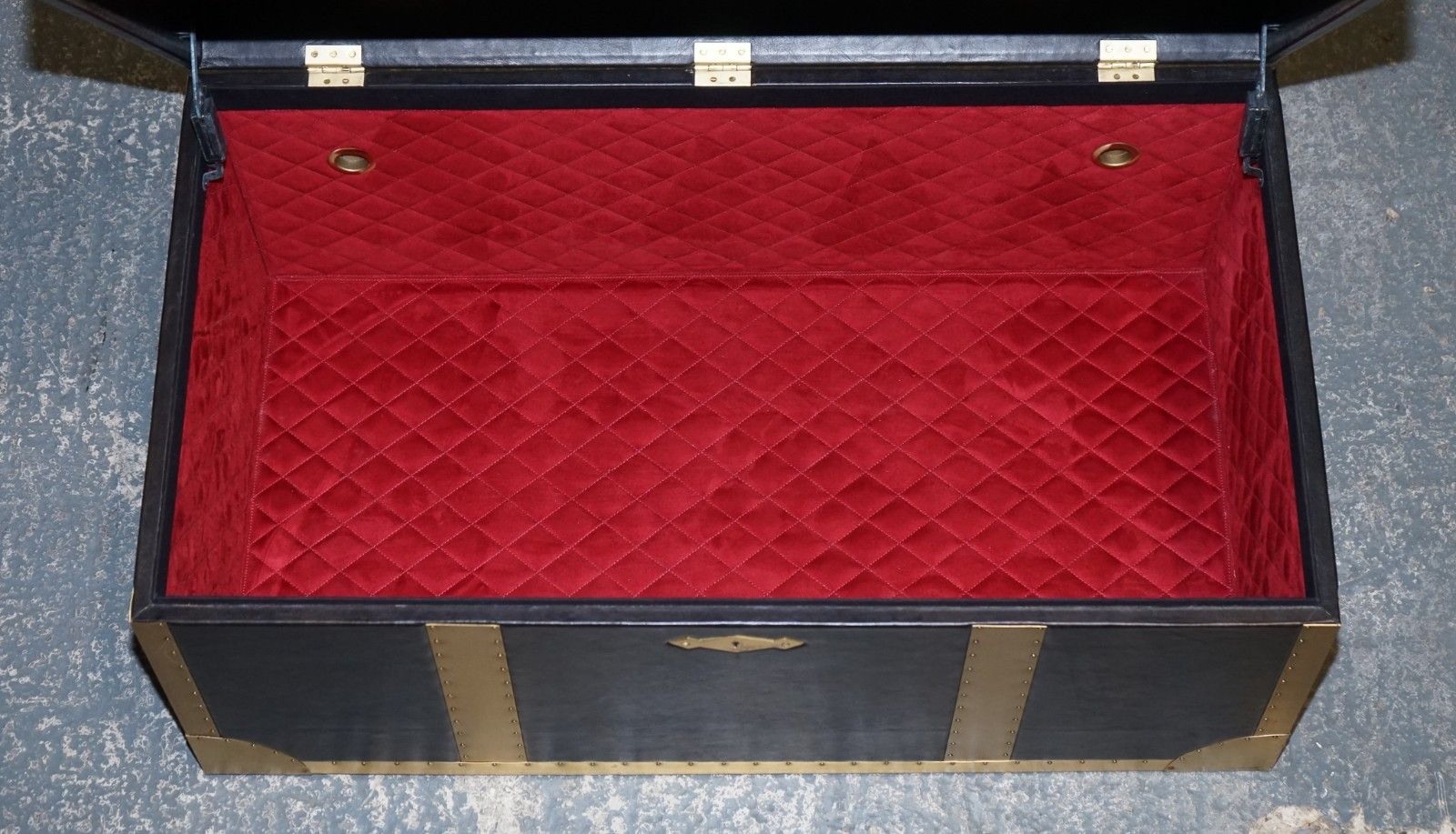 2750.0 Timothy Oulton Cumberland Collection Storage Trunk With Red Velvet Lining photo