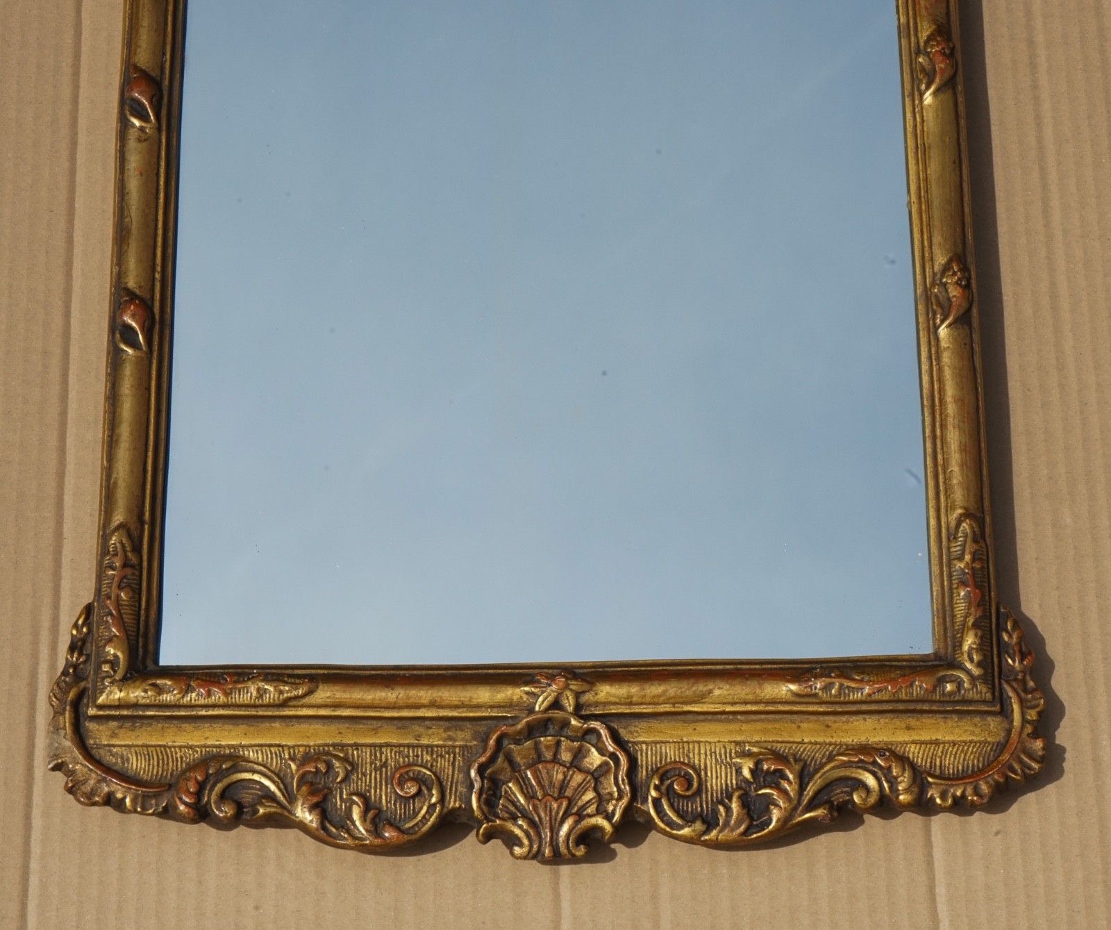 Antique George III Chippendale Style Gilted Wall Mirror photo for sale