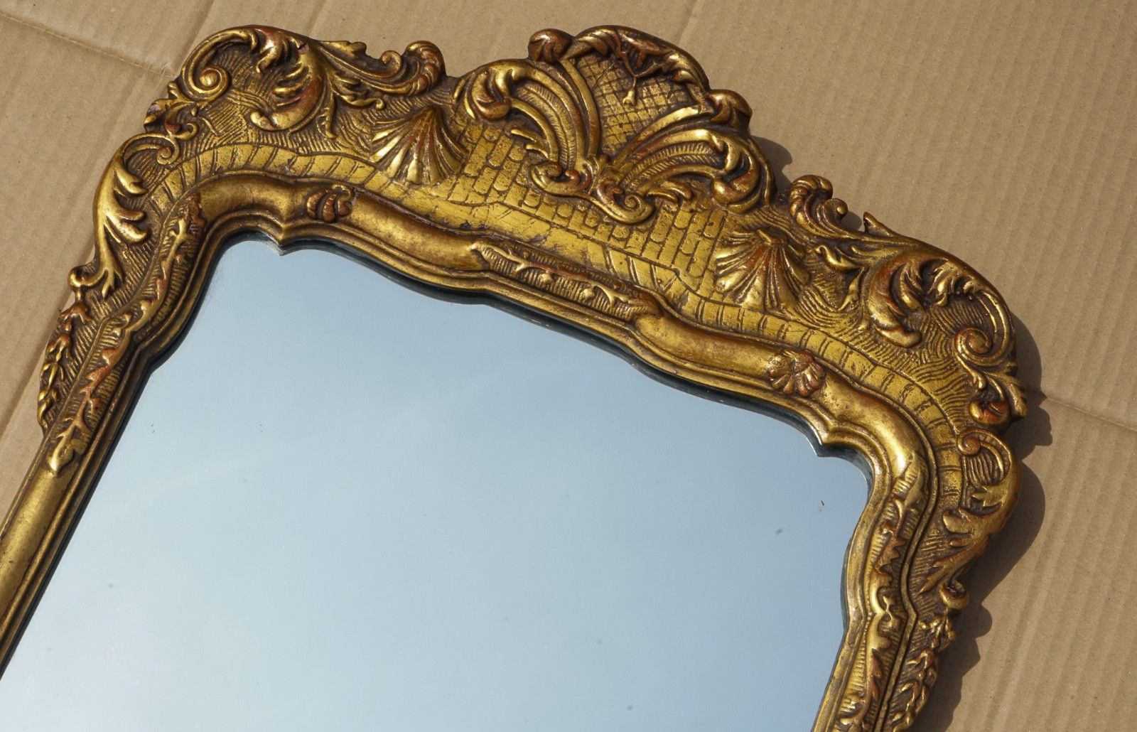 Antique George III Chippendale Style Gilted Wall Mirror photo 850.0
