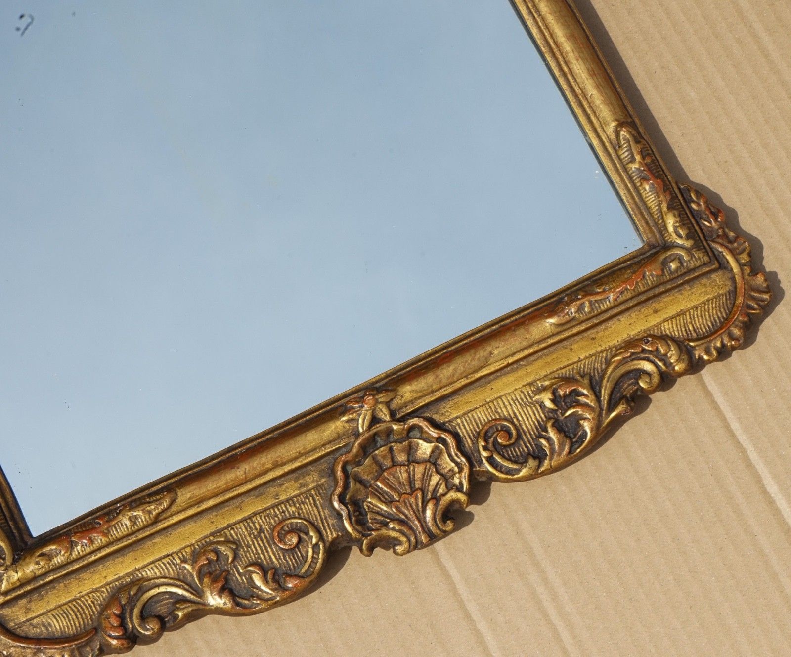 Antique George III Chippendale Style Gilted Wall Mirror photo buy
