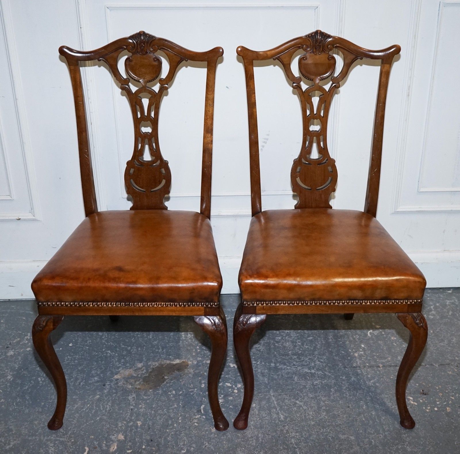 Scottish Victorian Set 12 Restored Dyed Leather Dining Chairs By John Taylor photo buy