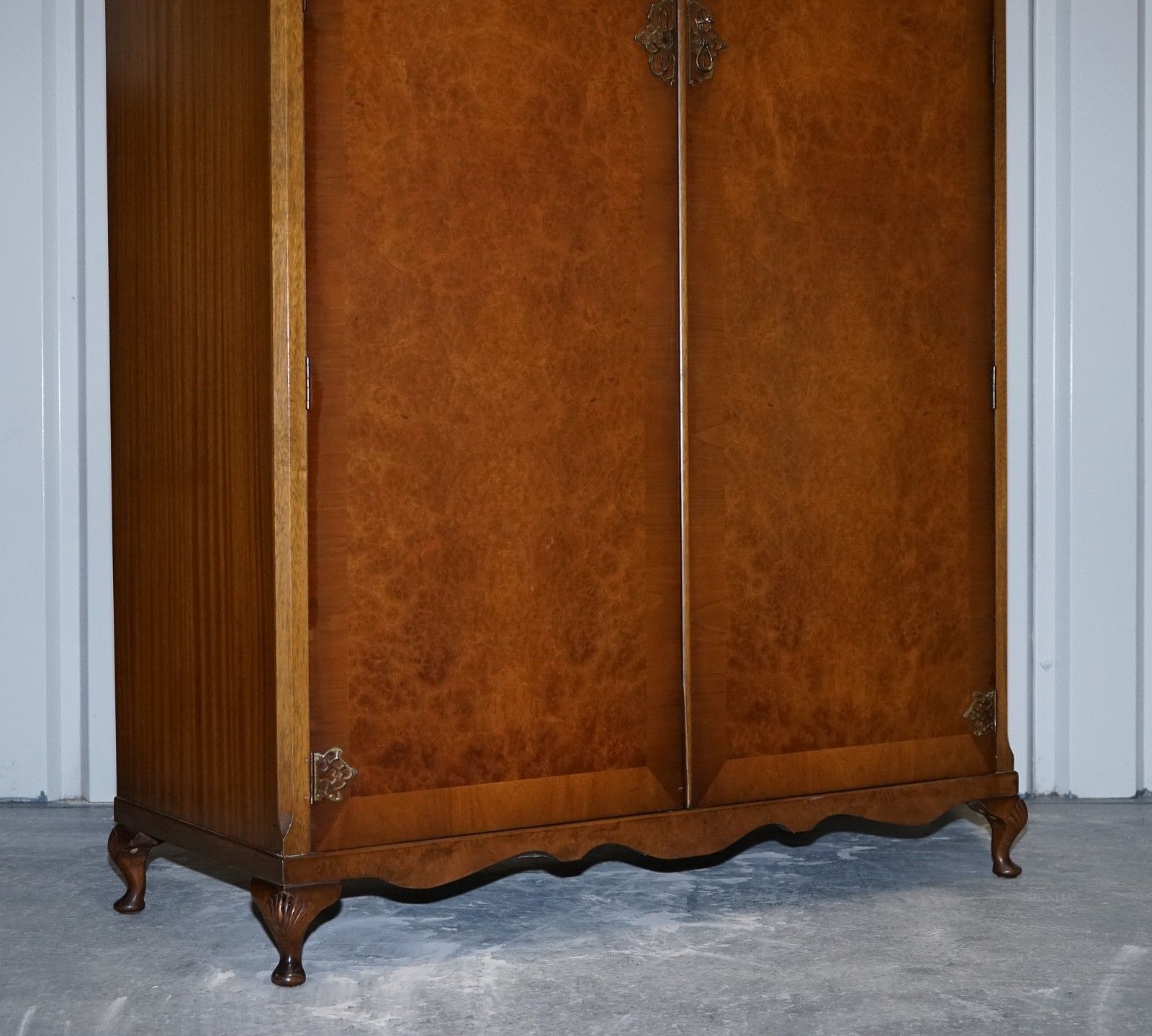 Art Deco Style English Walnut Double Door Wardrobe Made By Dillon, England photo Furniture