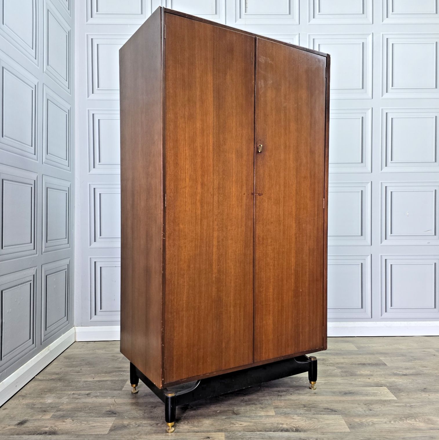 Vintage G Plan Wardrobe Tola & Black Mid Century Compactrobe Retro Mcm Tallboy