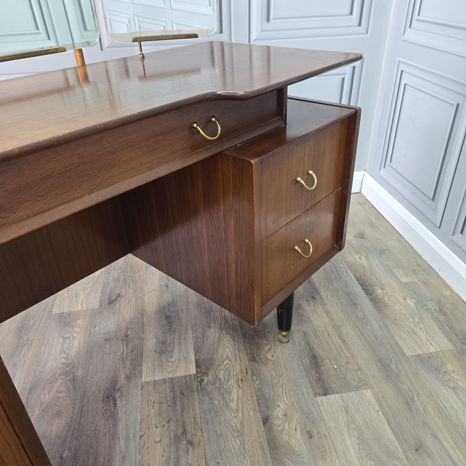 Vintage G Plan Dressing Table Tola And Black Mid Century Vanity Unit Desk Retro photo Furniture