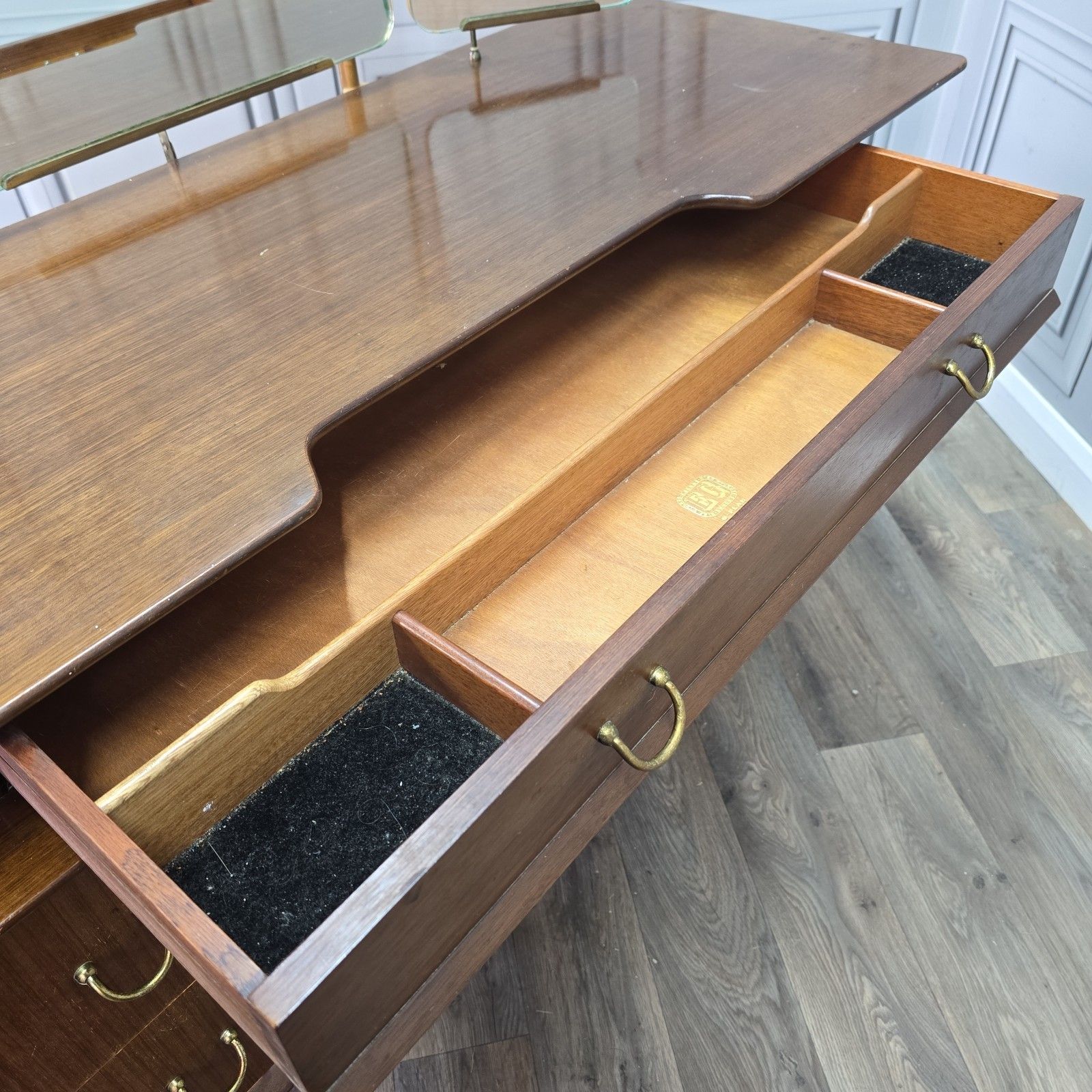 Vintage G Plan Dressing Table Tola And Black Mid Century Vanity Unit Desk Retro photo vintage