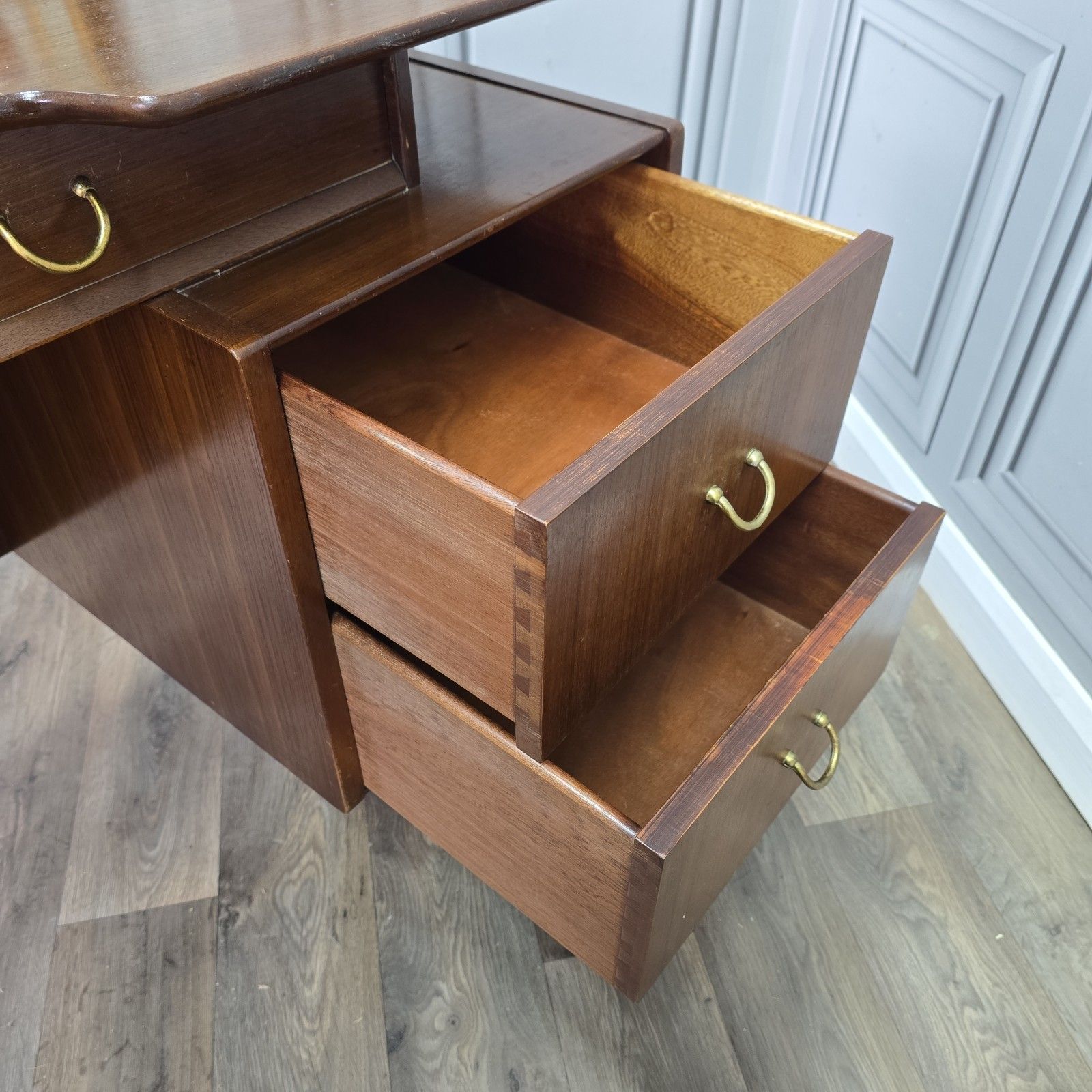 photo for sale Vintage G Plan Dressing Table Tola And Black Mid Century Vanity Unit Desk Retro