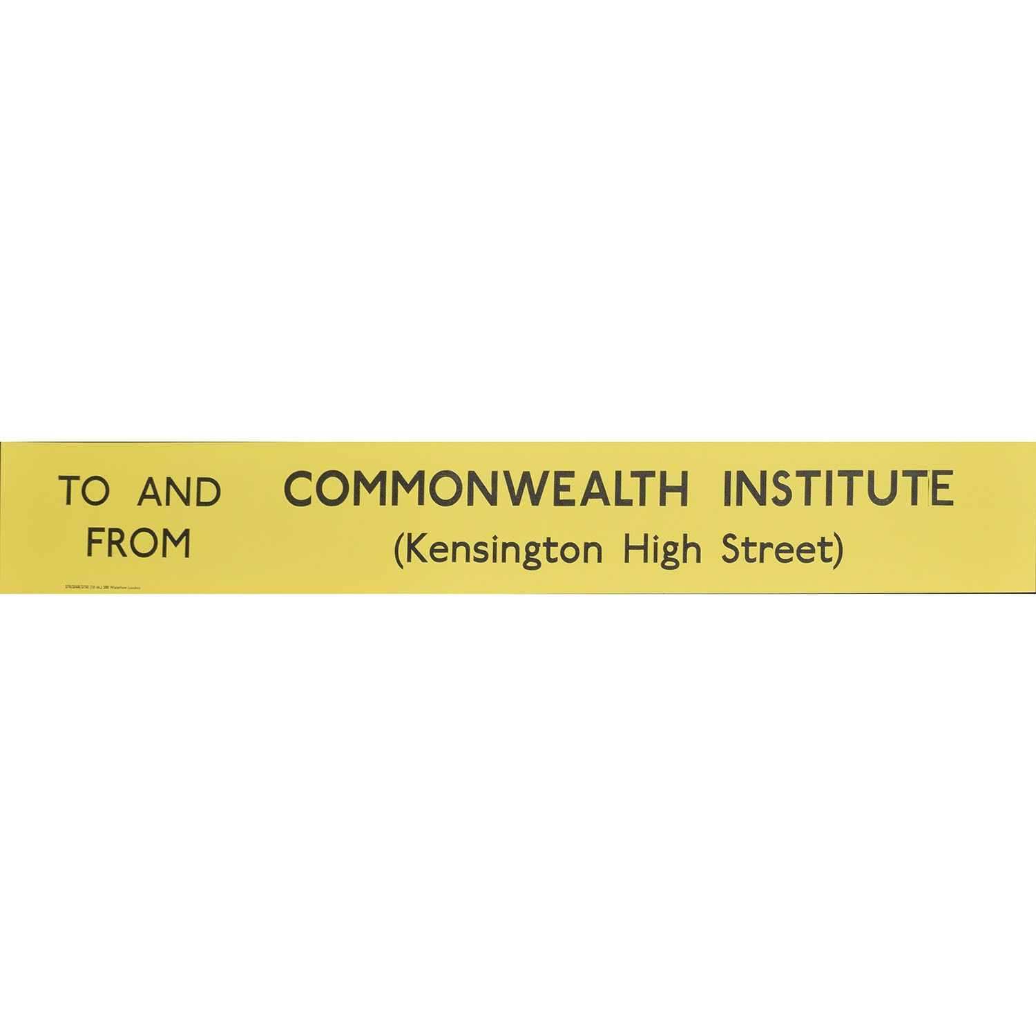Commonwealth Institute/ Kensington High Street Routemaster Slipboard Poster C1970