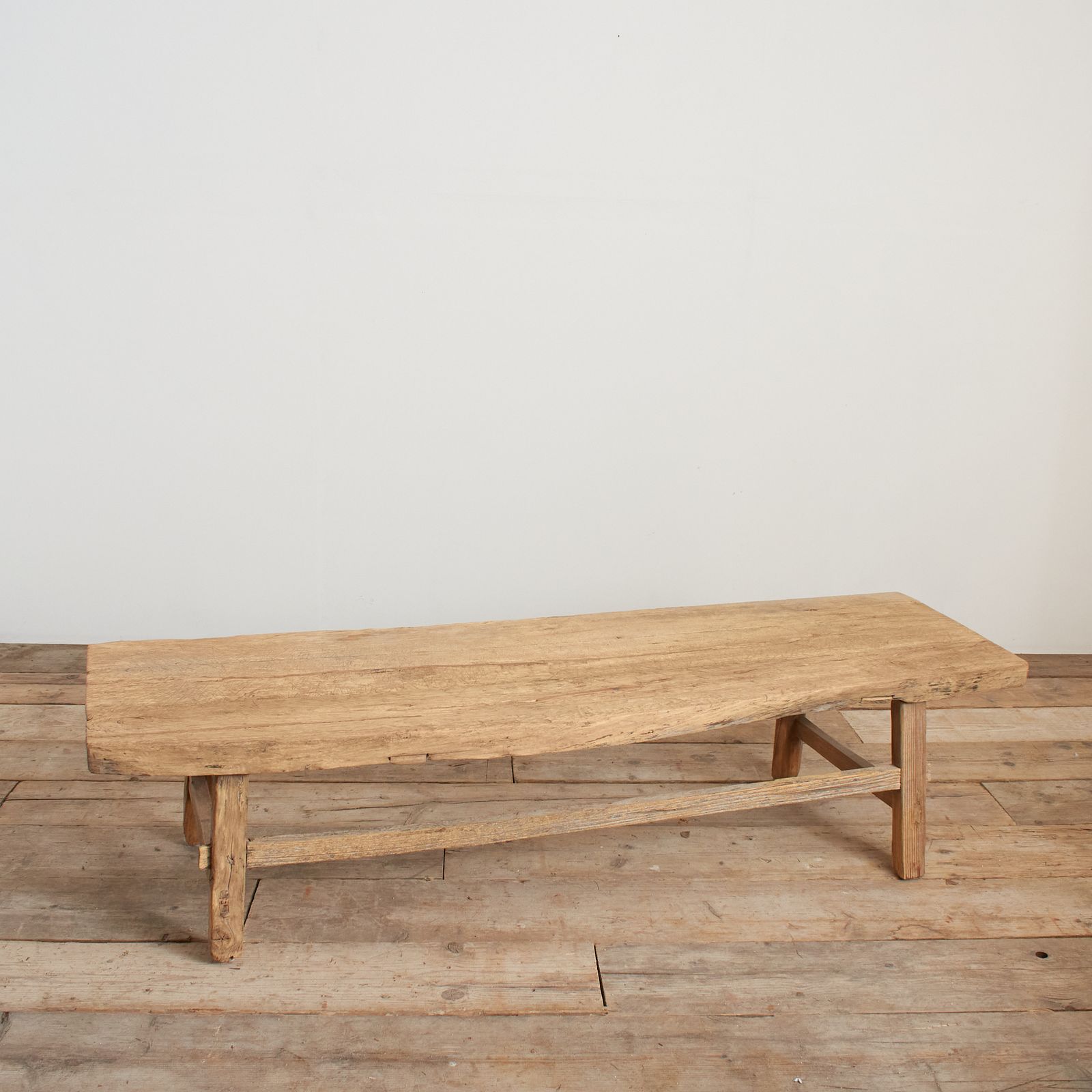 Antique Rustic Elm Coffee Table – Ba photo for sale