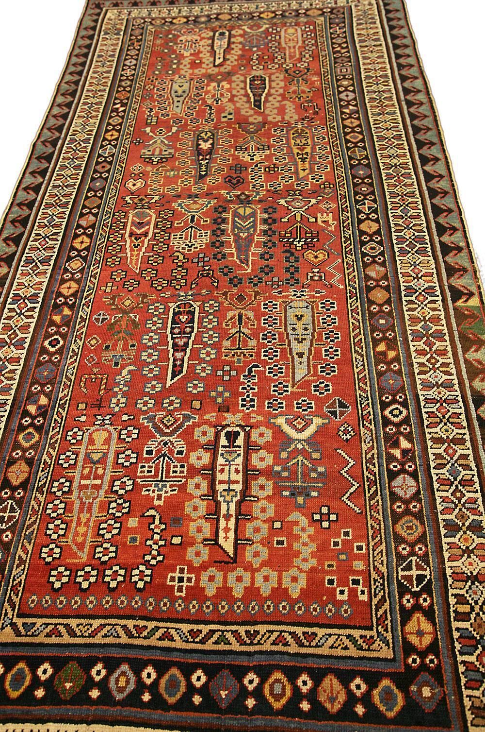 Caucasian Rug Runner, 1800s photo for sale