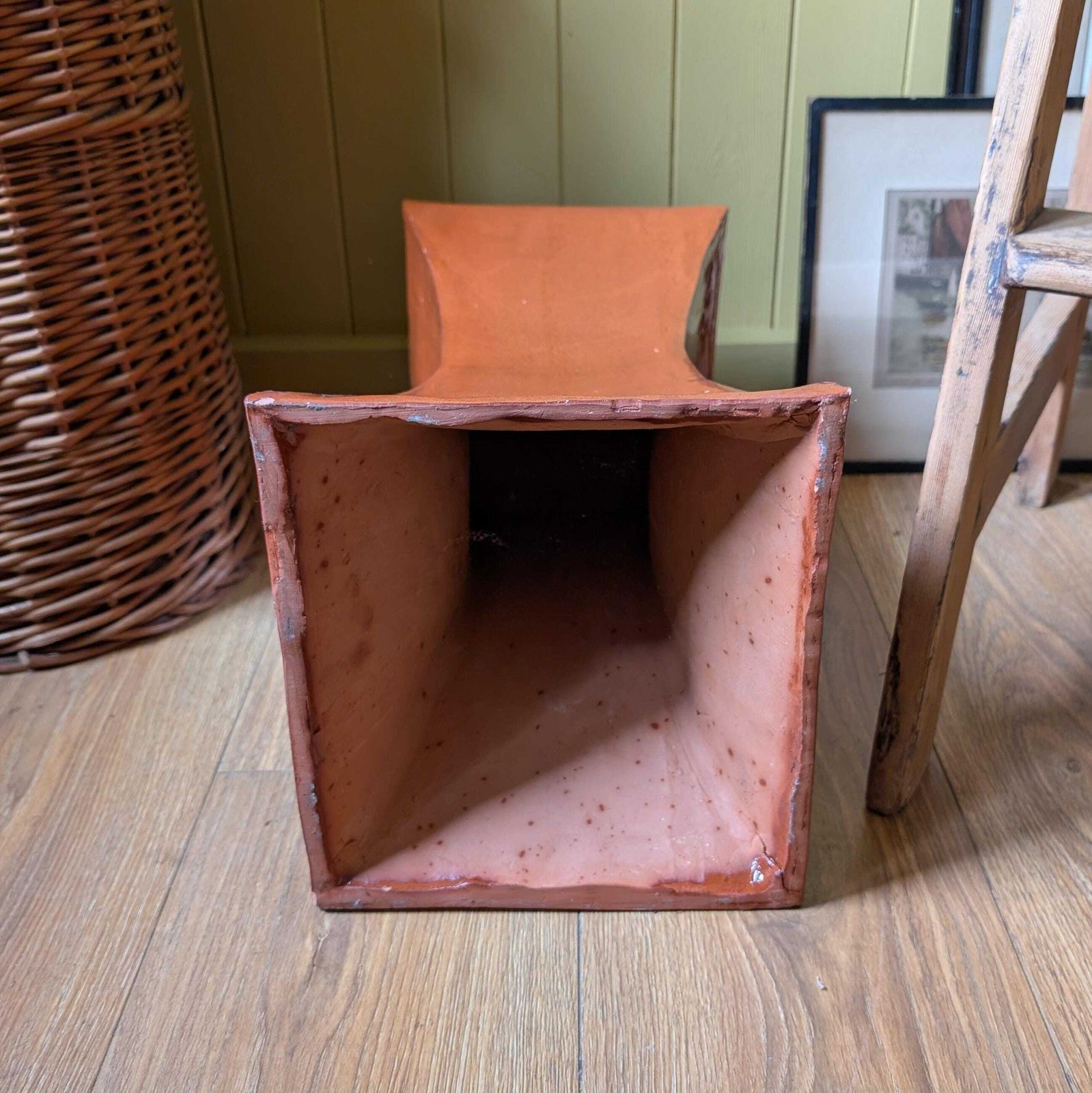 Mid Century Terracotta Ceramic Pedestal Side Table, 1960s/70s photo buy