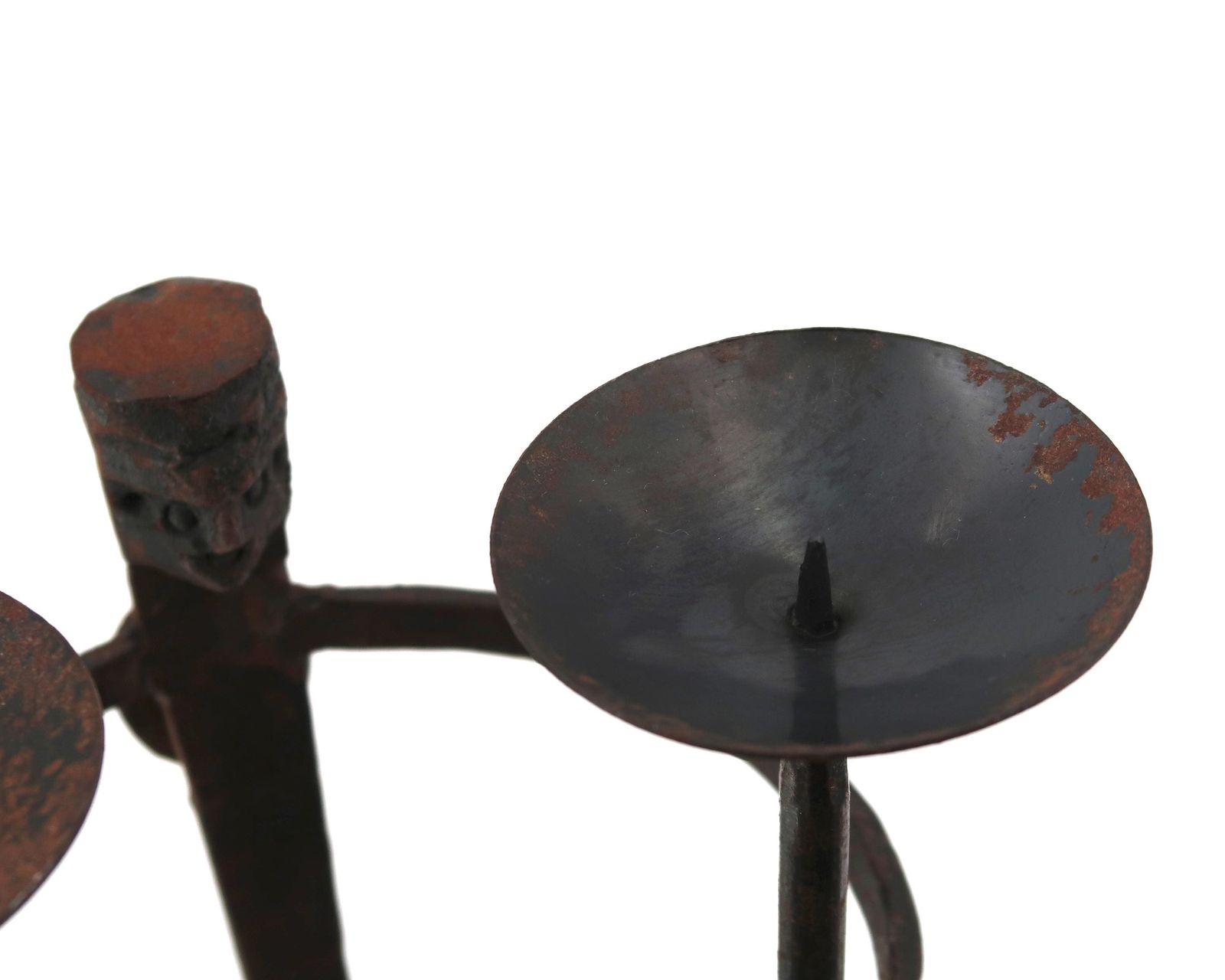 French Wall Anthropomorphic Wrought Iron Candle Holder, 1950s / Candleholder, Jean Touret Marolles Style, Brut Brutalist, Home Decor photo 280.0