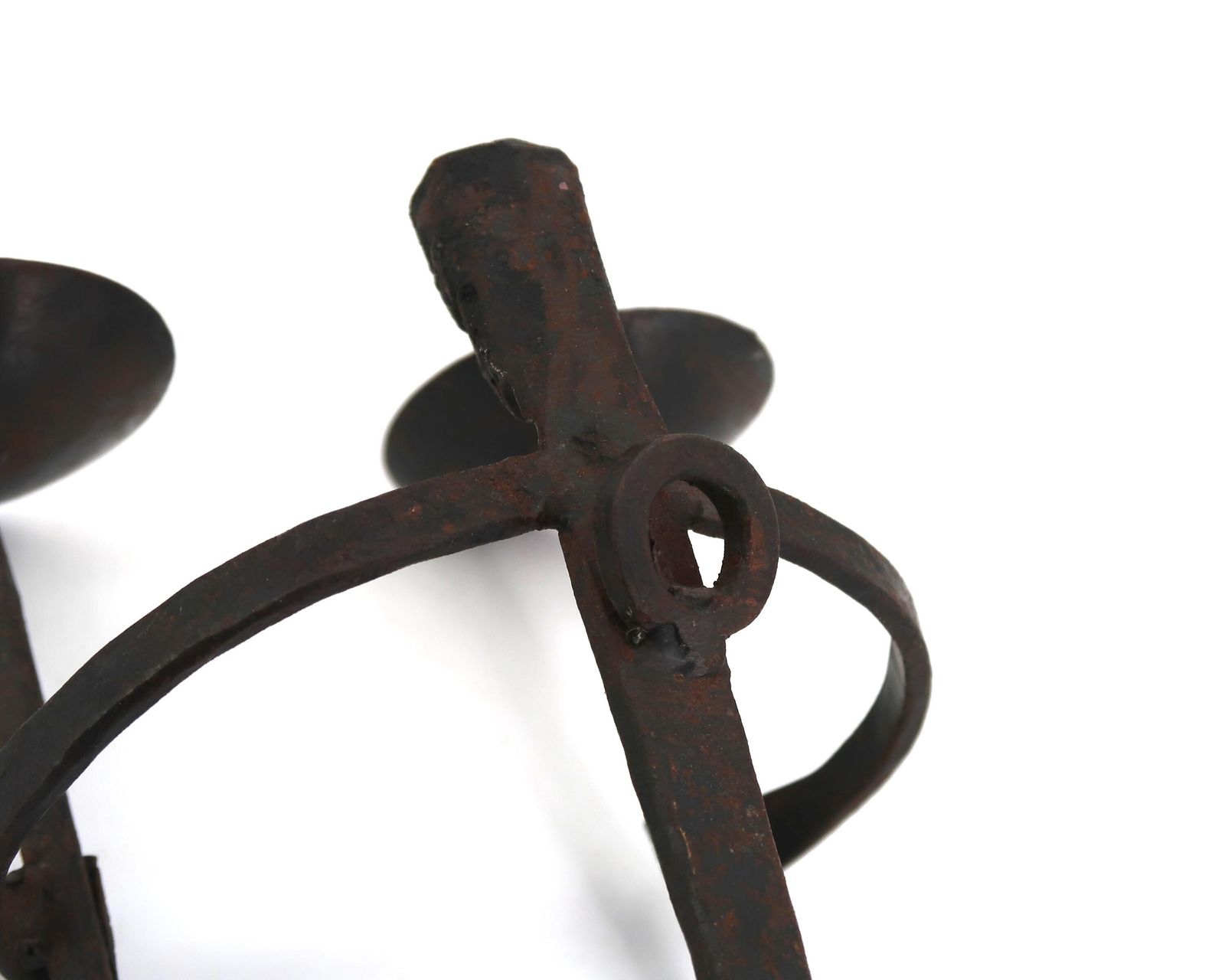 photo furniture French Wall Anthropomorphic Wrought Iron Candle Holder, 1950s / Candleholder, Jean Touret Marolles Style, Brut Brutalist, Home Decor